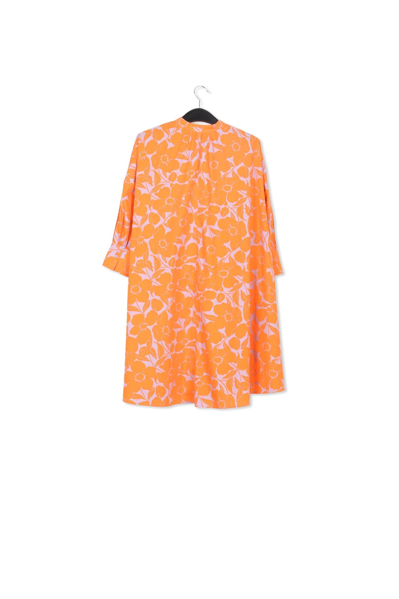 Orange cotton knee-length shirt dress RE—SSENTIEL | Essentiel second hand