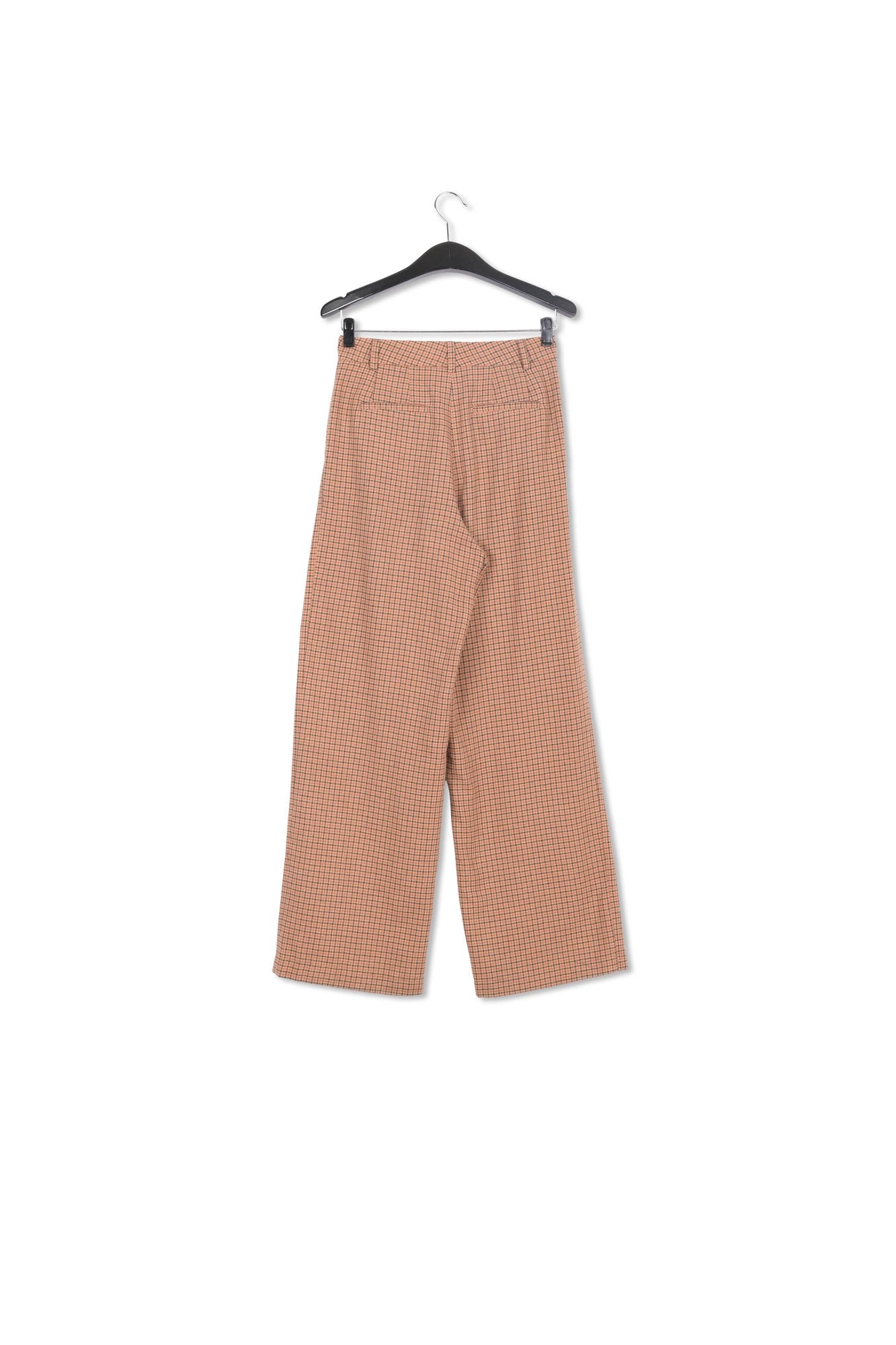 Brown checked wide-leg pants RE—SSENTIEL | Essentiel second hand
