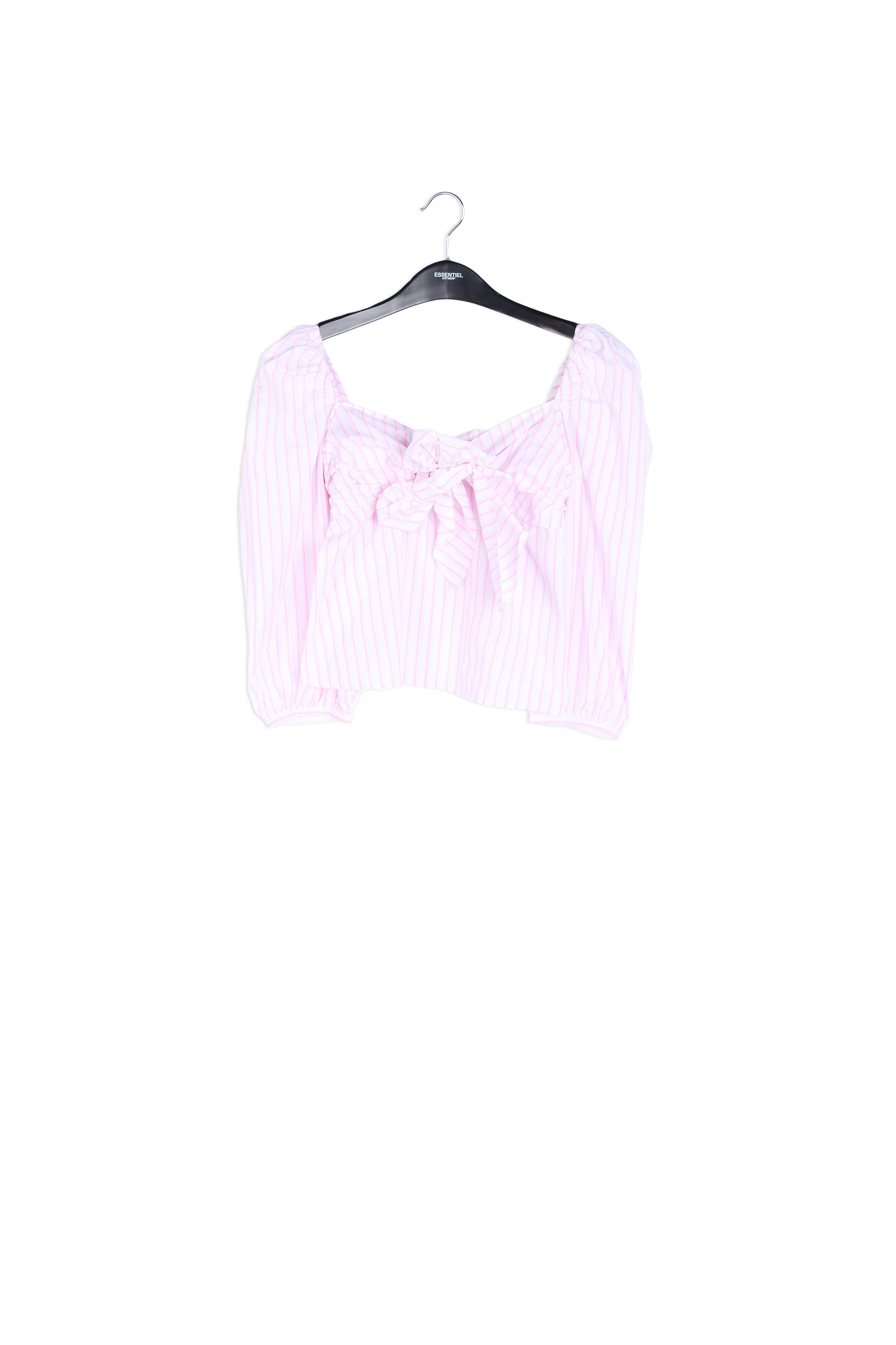 White puff sleeve cotton top RE—SSENTIEL | Essentiel second hand