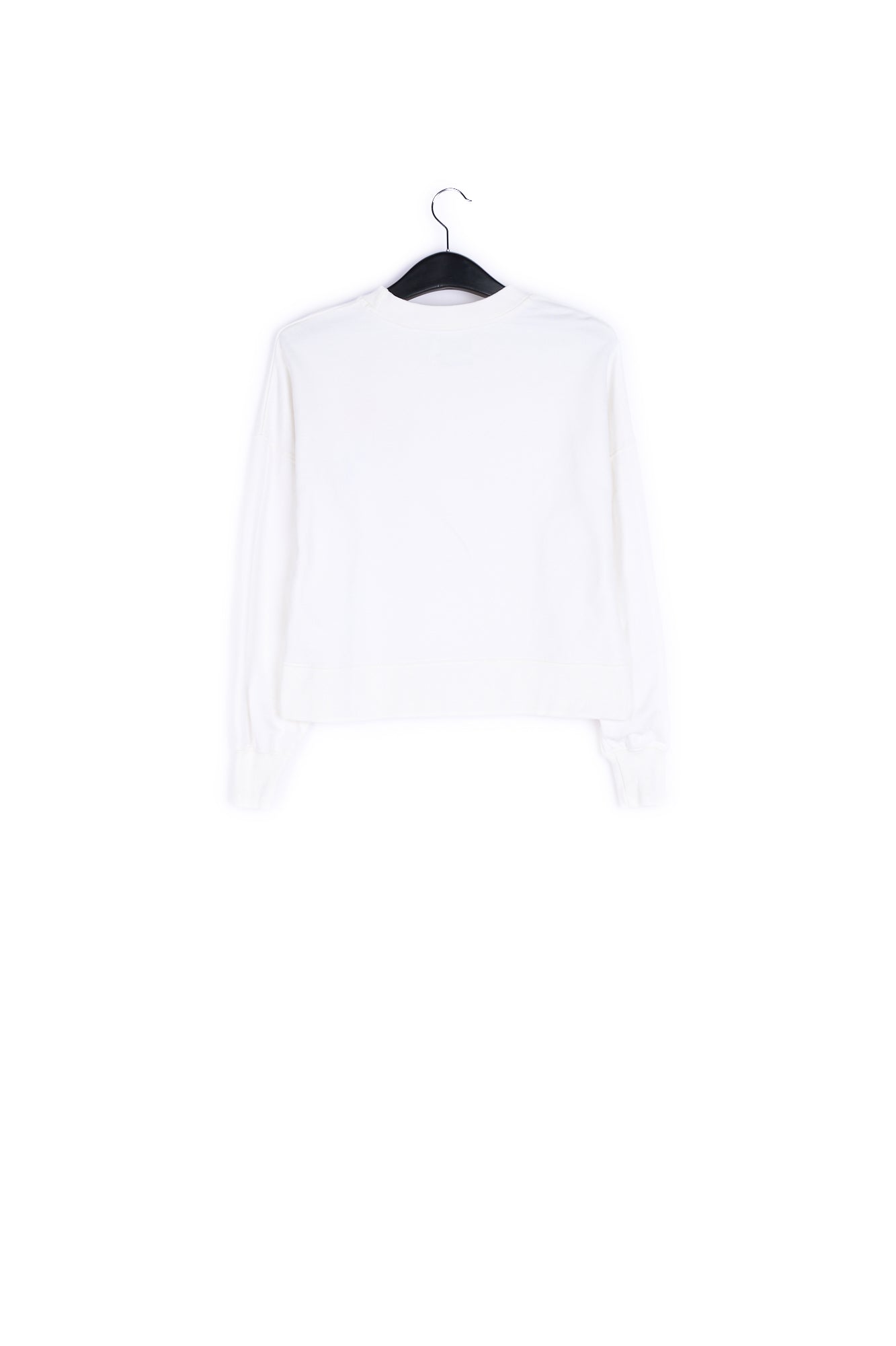 Embroidered off-white cotton-jersey sweatshirt RE—SSENTIEL | Essentiel second hand