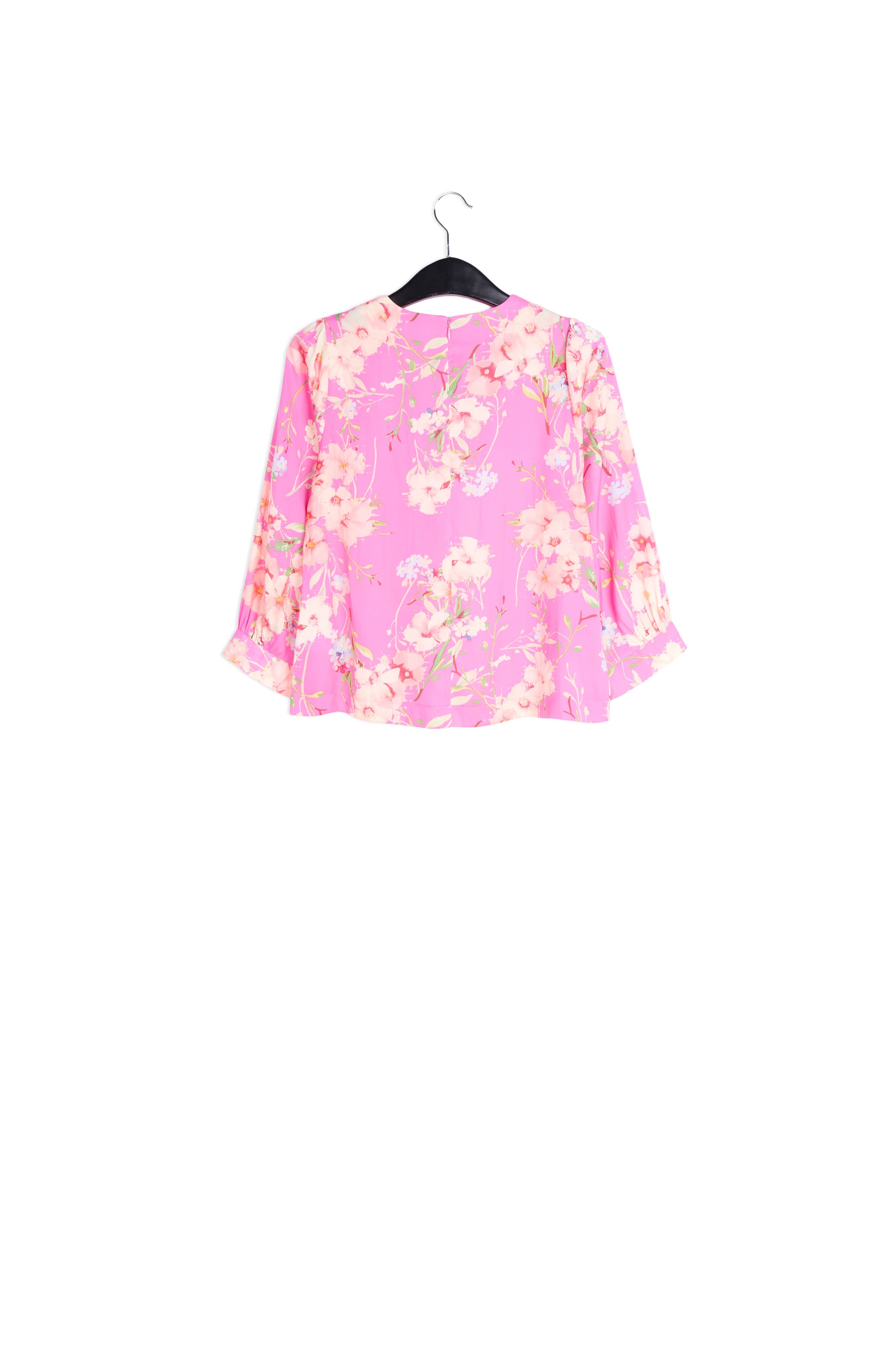 Top rose à fleurs avec manches bouffantes RE—SSENTIEL | Essentiel second hand