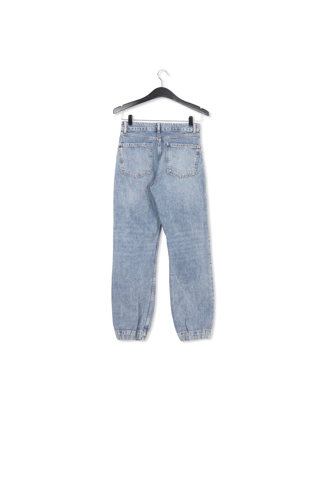 Blue cropped high-rise flared jeans RE—SSENTIEL | Essentiel second hand