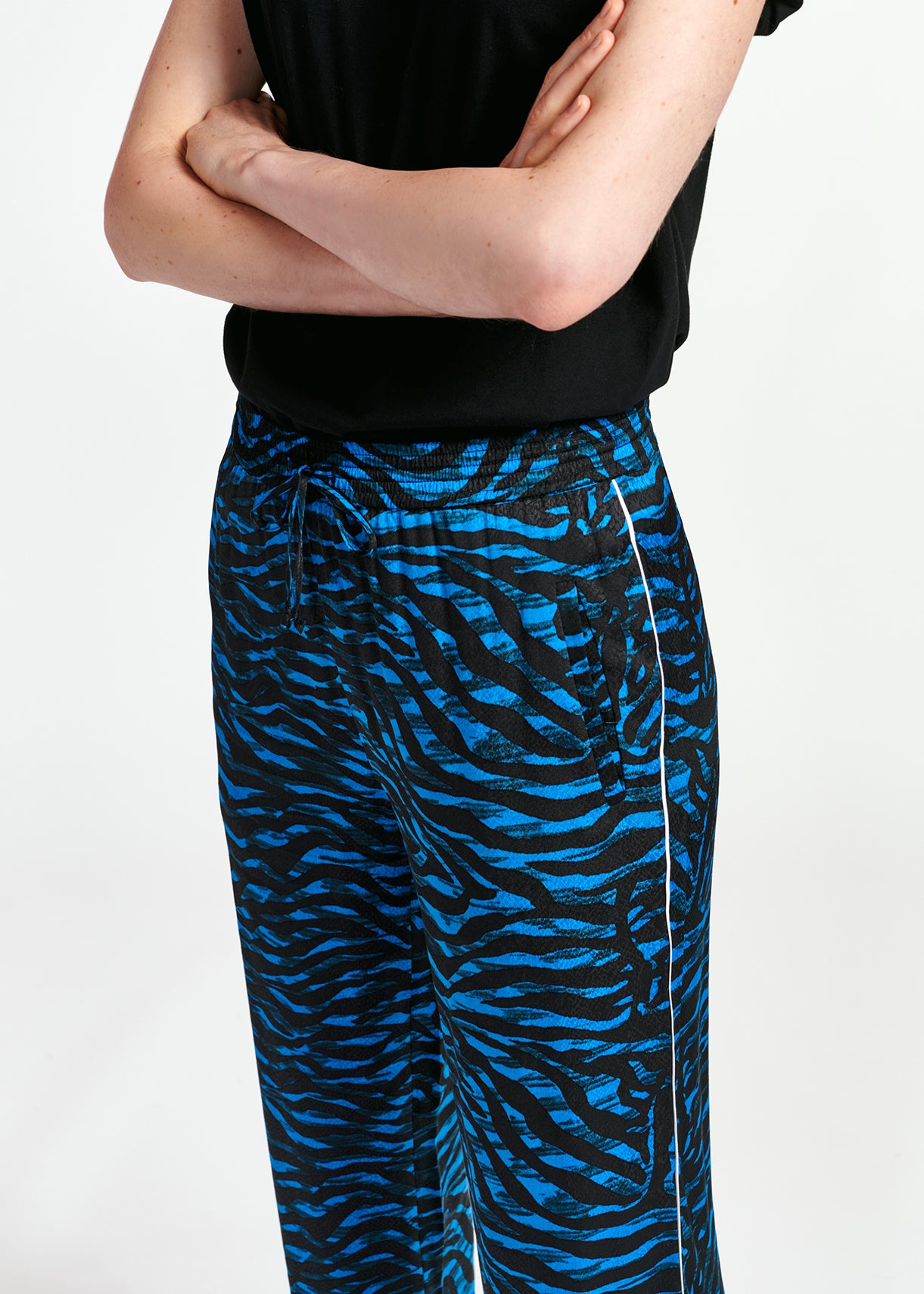 Turquoise qnd black zebra print pj pants RE—SSENTIEL | Essentiel second hand