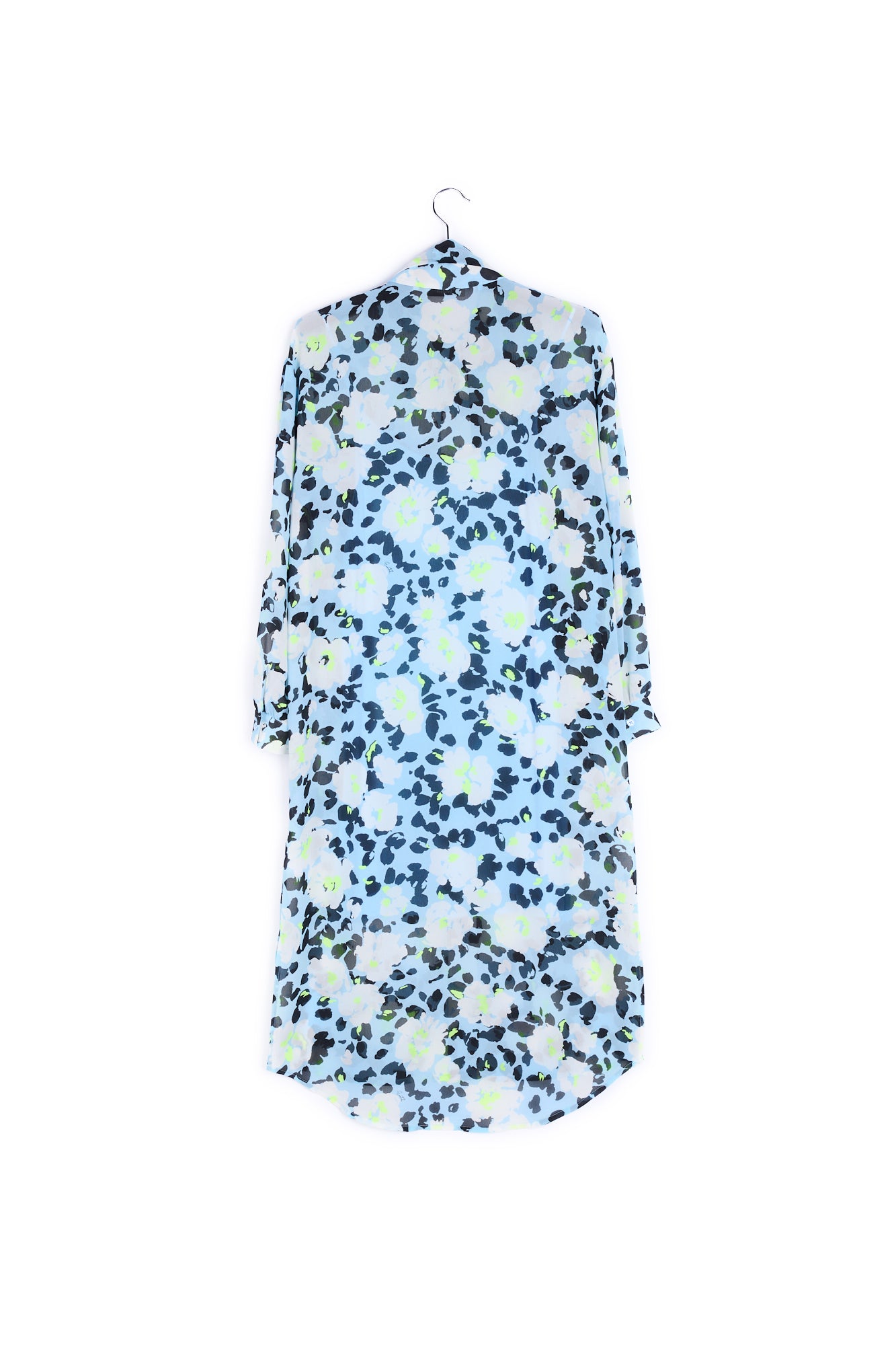 Light blue floral-print shirt dress RE—SSENTIEL | Essentiel second hand