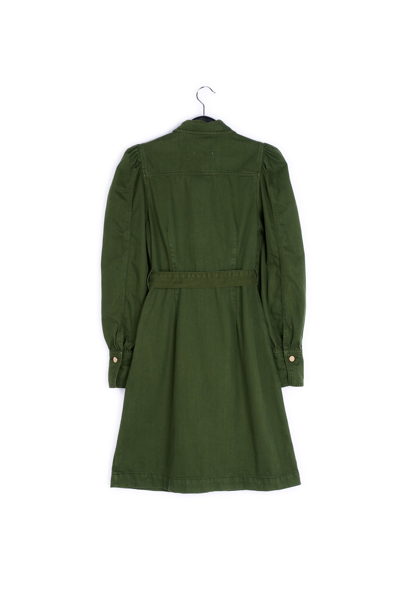 Dennengroene hemdjurk in jeansstof RE—SSENTIEL | Essentiel second hand