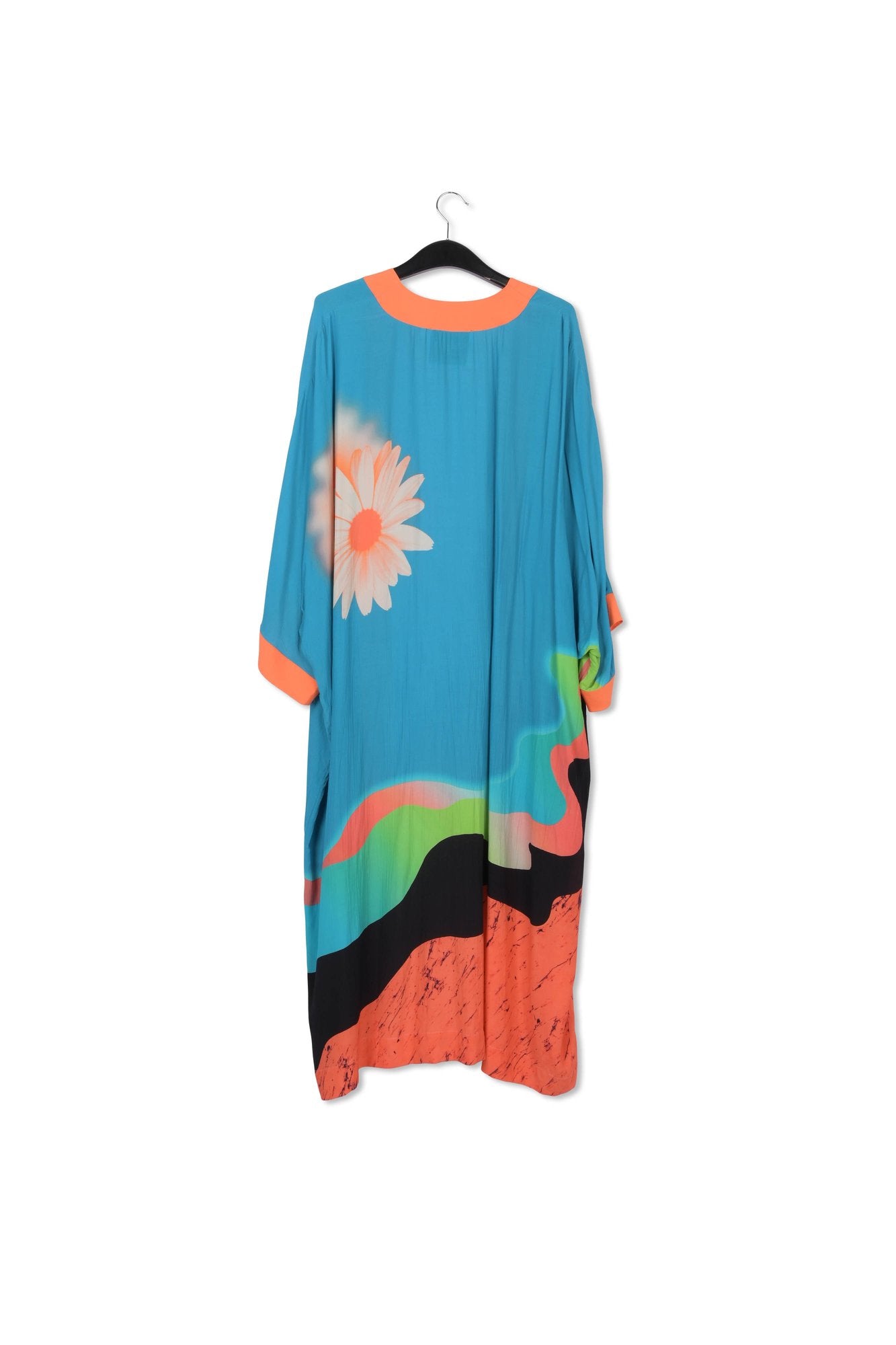 Blue kimono with graphic print RE—SSENTIEL | Essentiel second hand