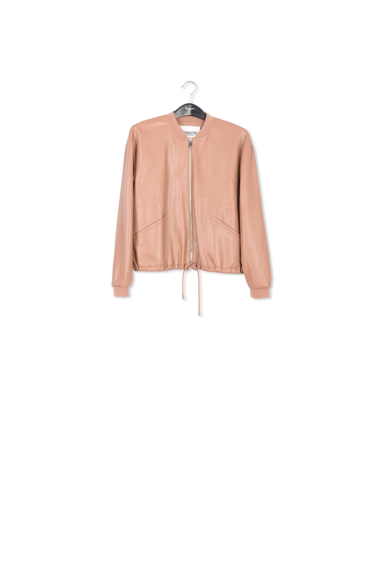 Blouson aviateur en faux cuir brun RE—SSENTIEL | Essentiel second hand