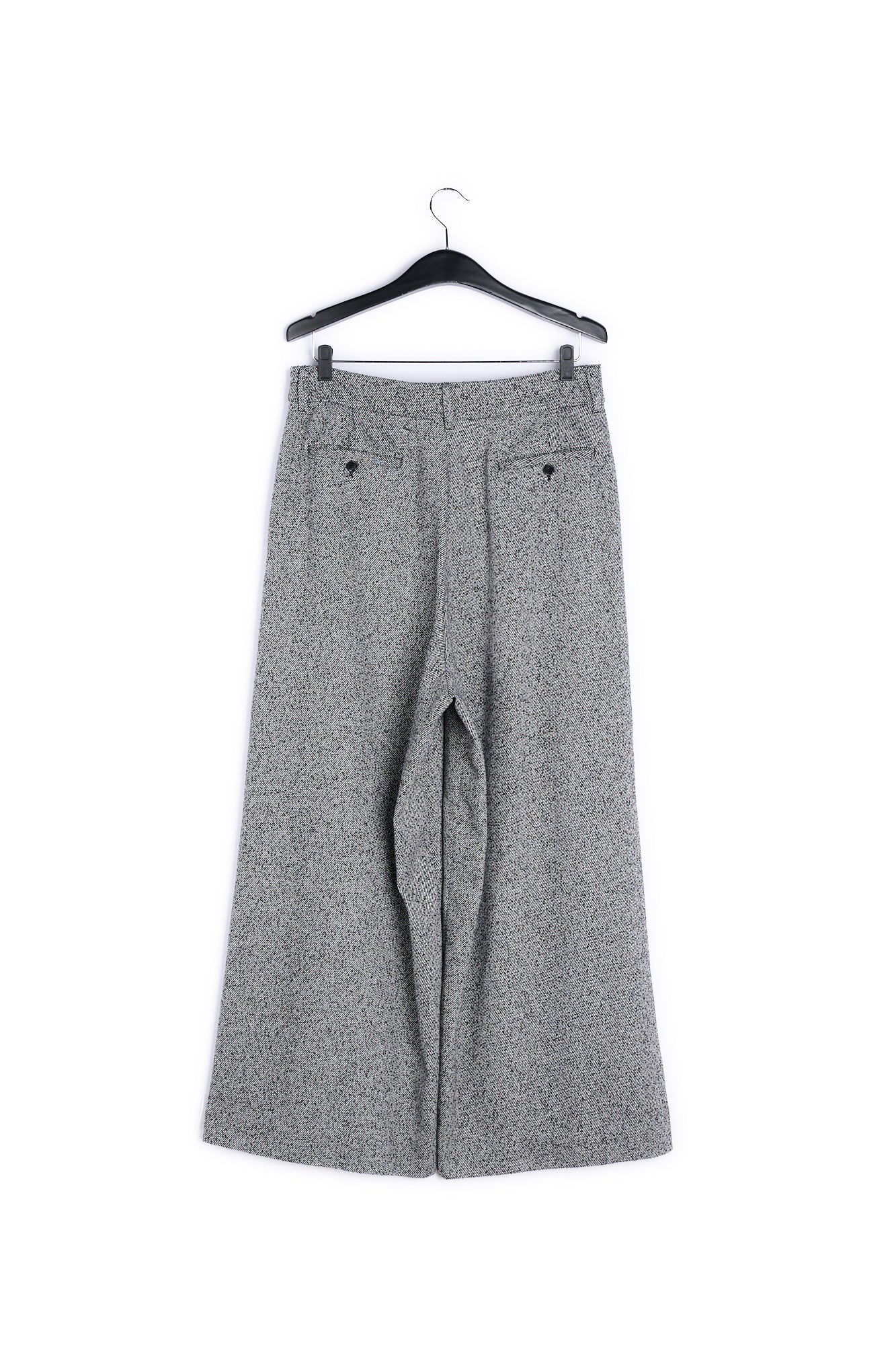 Grey mélange wide-leg pants RE—SSENTIEL | Essentiel second hand