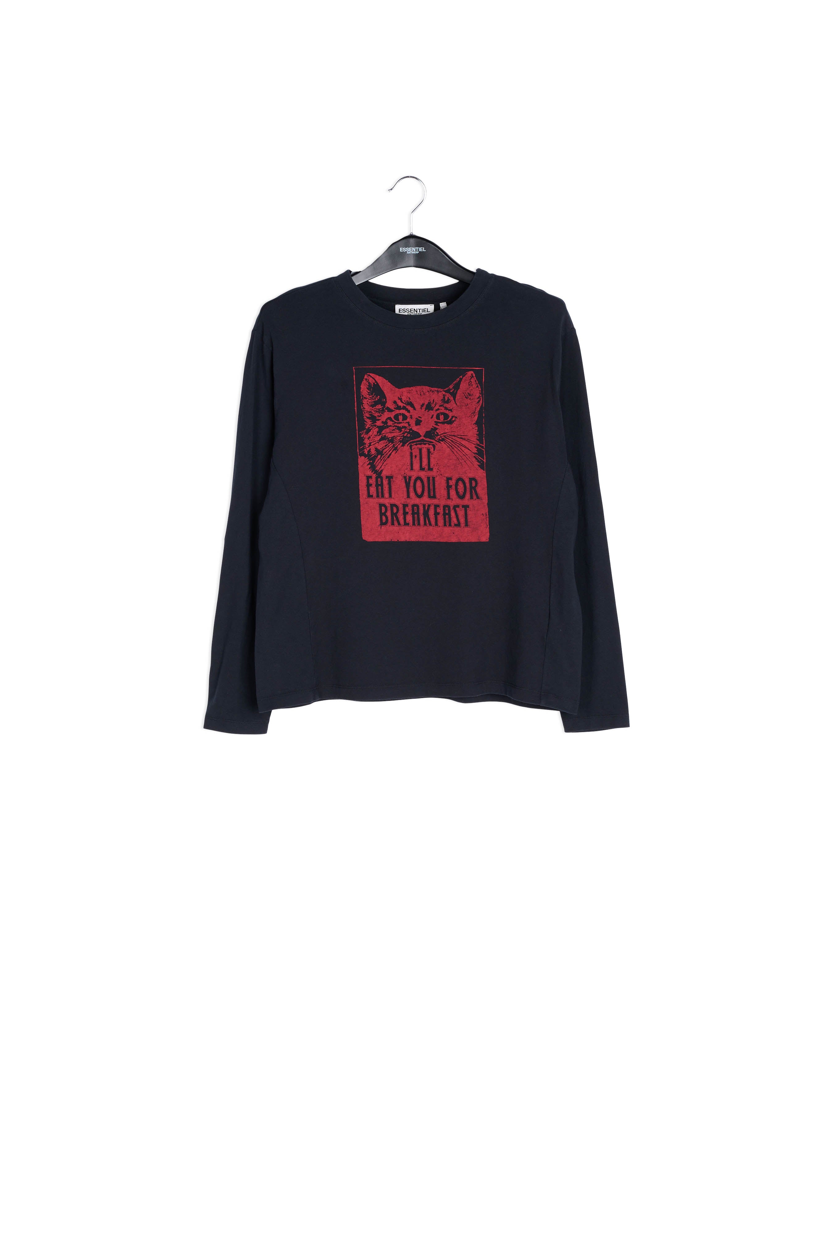 Cat print sleeve t-shirt RE—SSENTIEL | Essentiel second hand