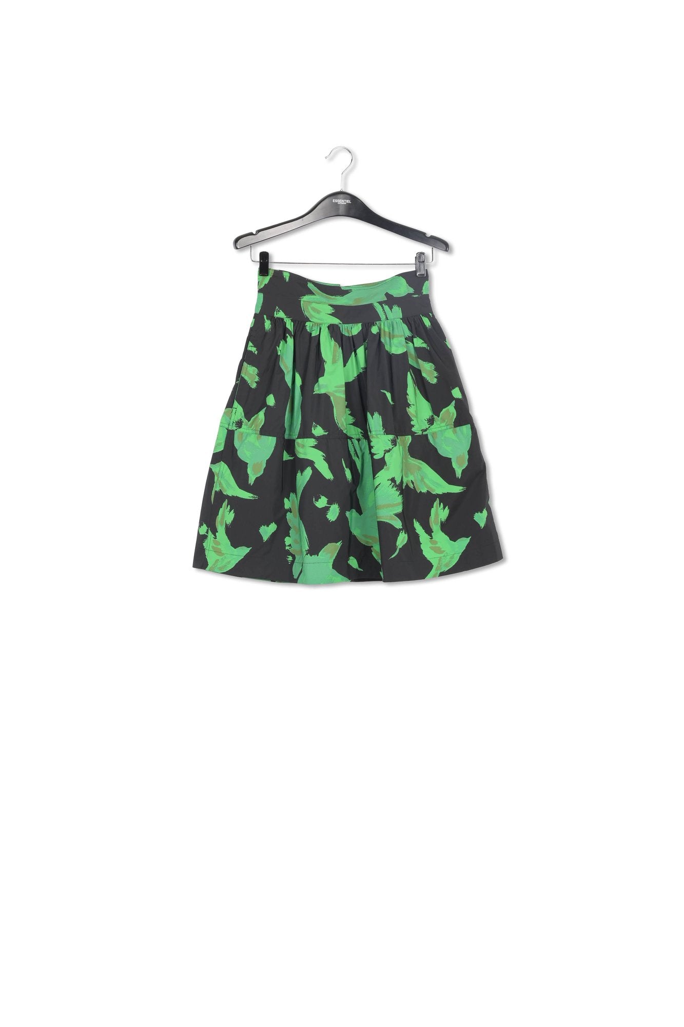 Black and green gathered mini skirt RE—SSENTIEL | Essentiel second hand
