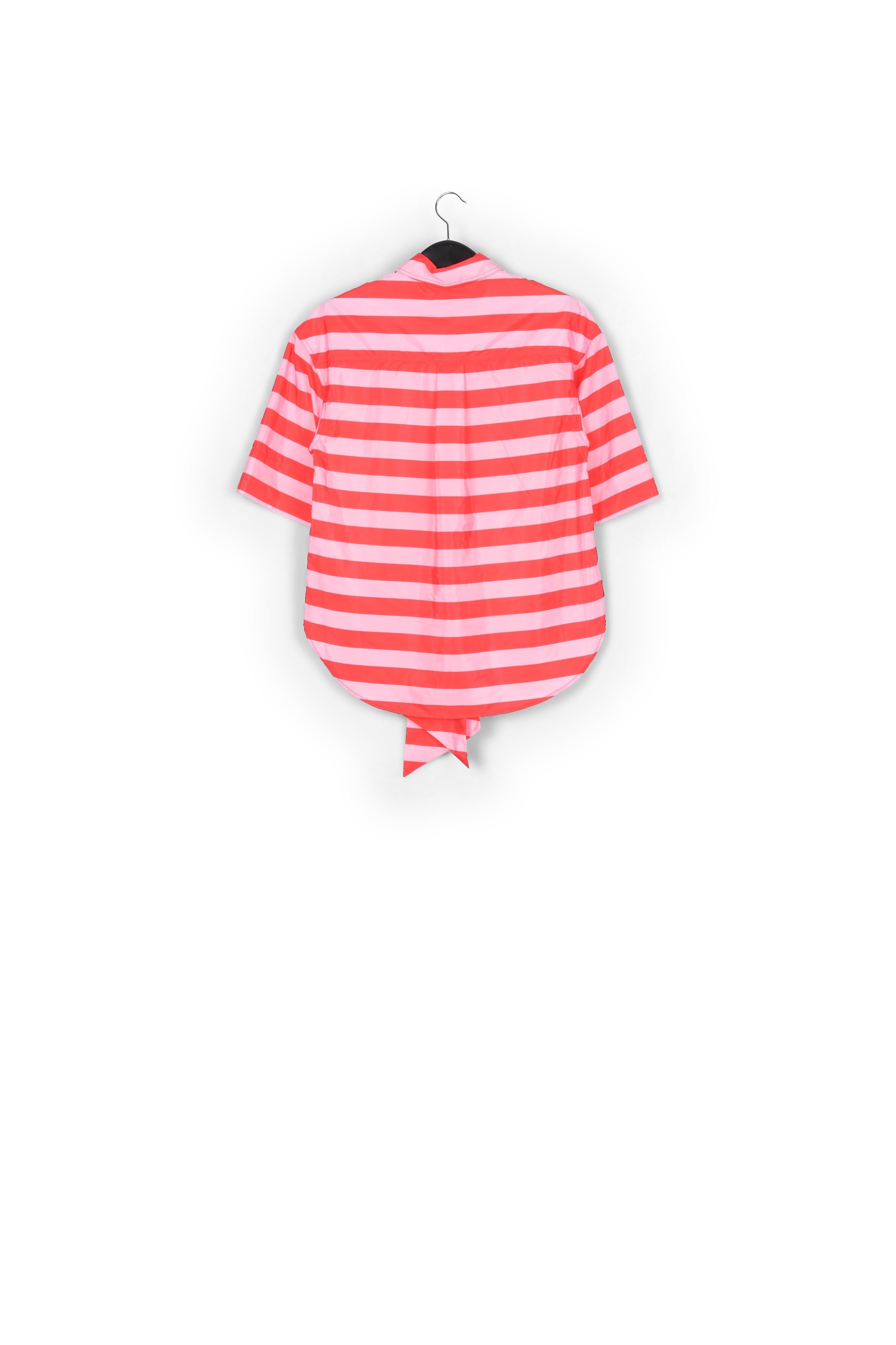 Lichtroze gestreept hemd met strik RE—SSENTIEL | Essentiel second hand