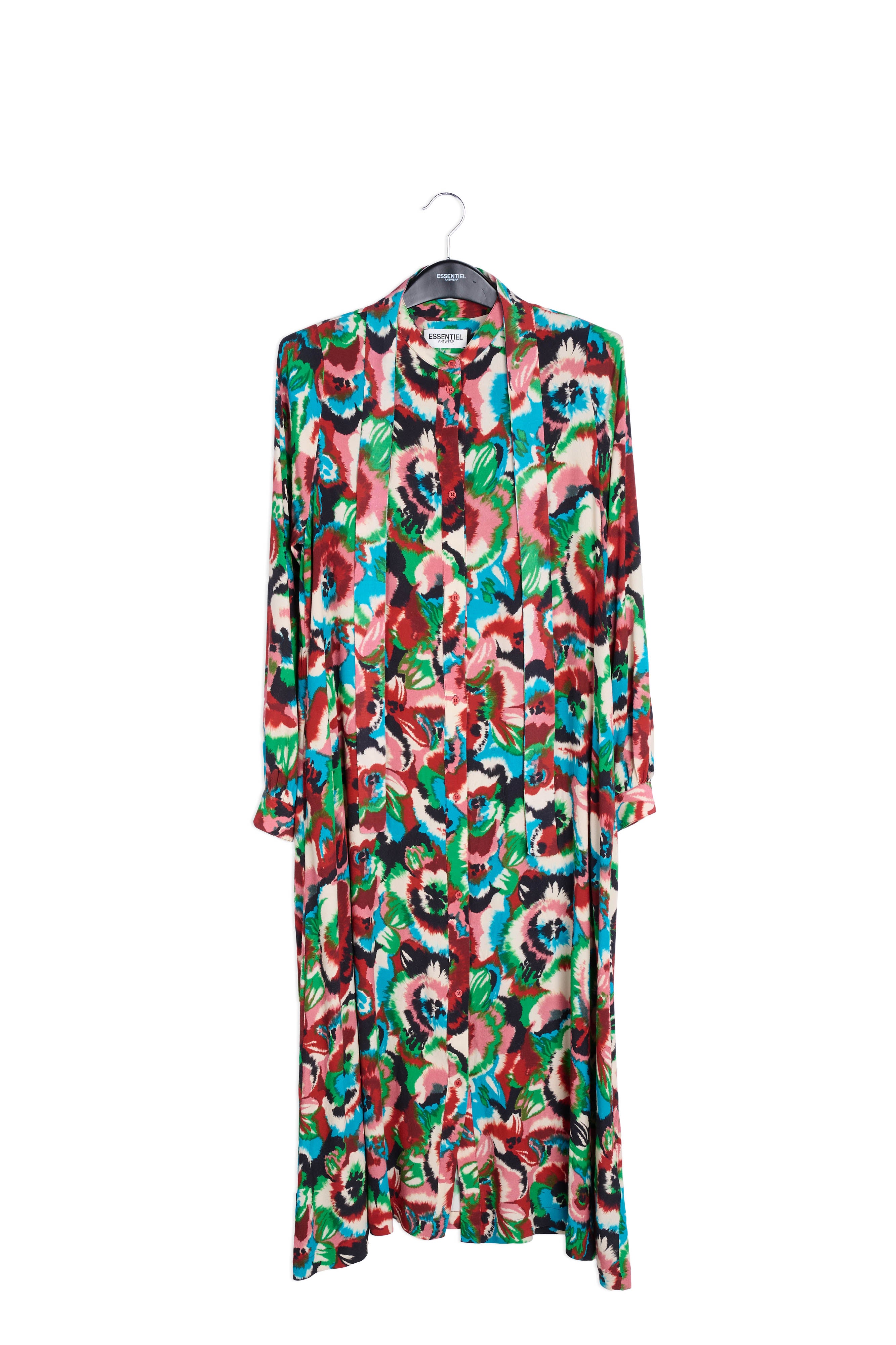 Multicolor floral-print shirt dress RE—SSENTIEL | Essentiel second hand