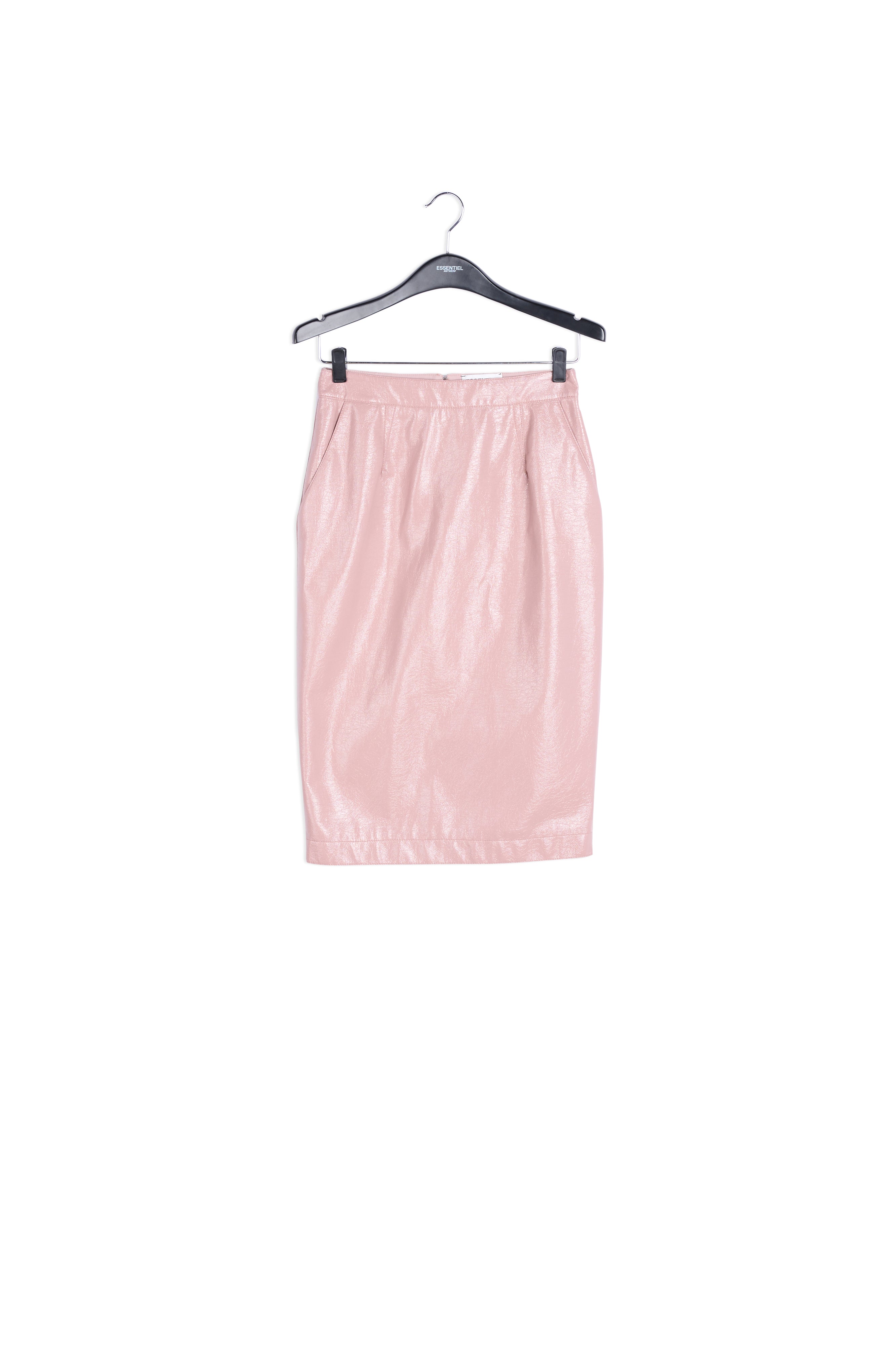 Pink leather-look pencil skirt RE—SSENTIEL | Essentiel second hand
