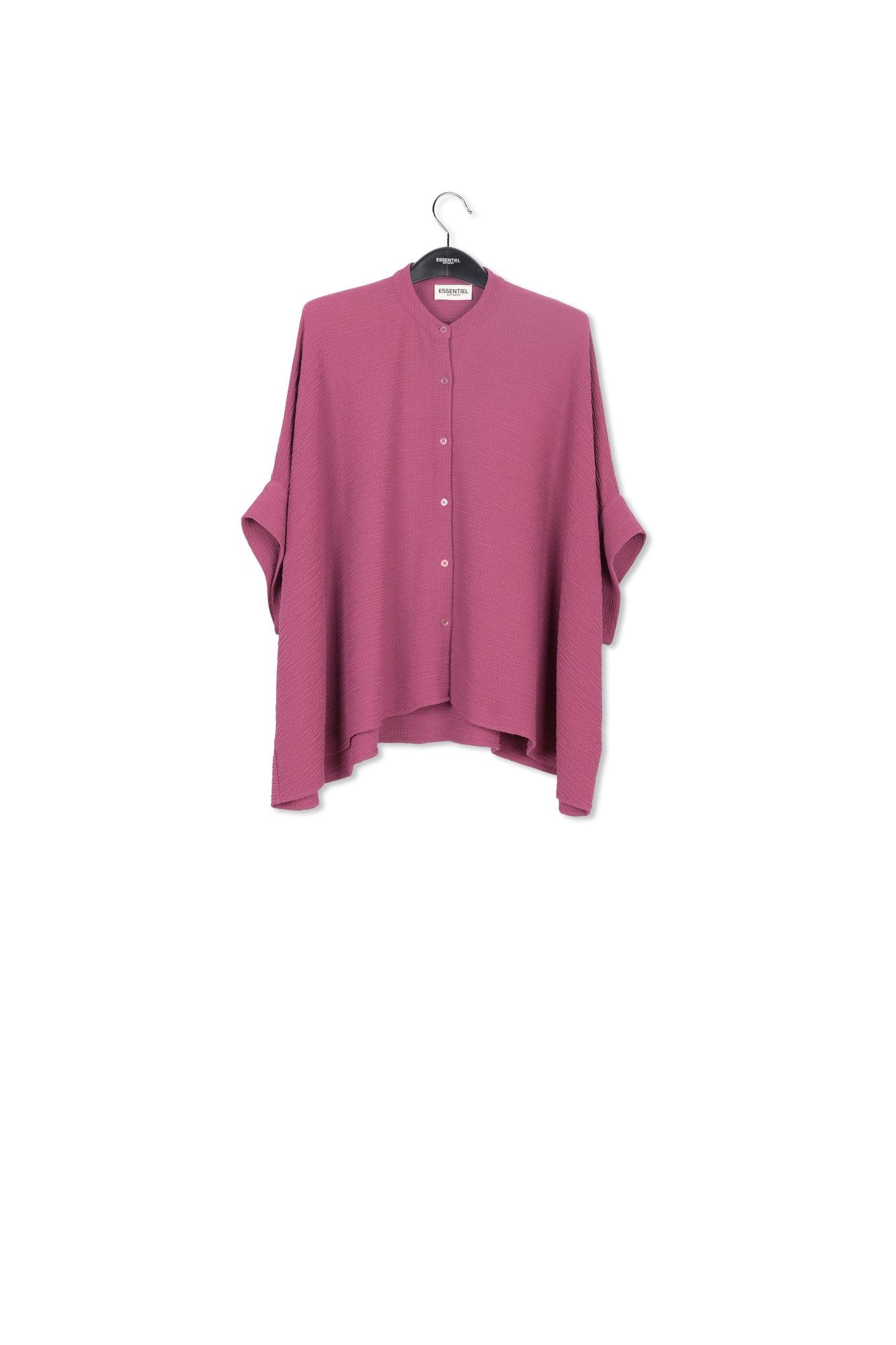 Chemise carrée en cloqué pourpre RE—SSENTIEL | Essentiel second hand