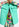 Turquoise gewatteerd vest Faume - seconde main
