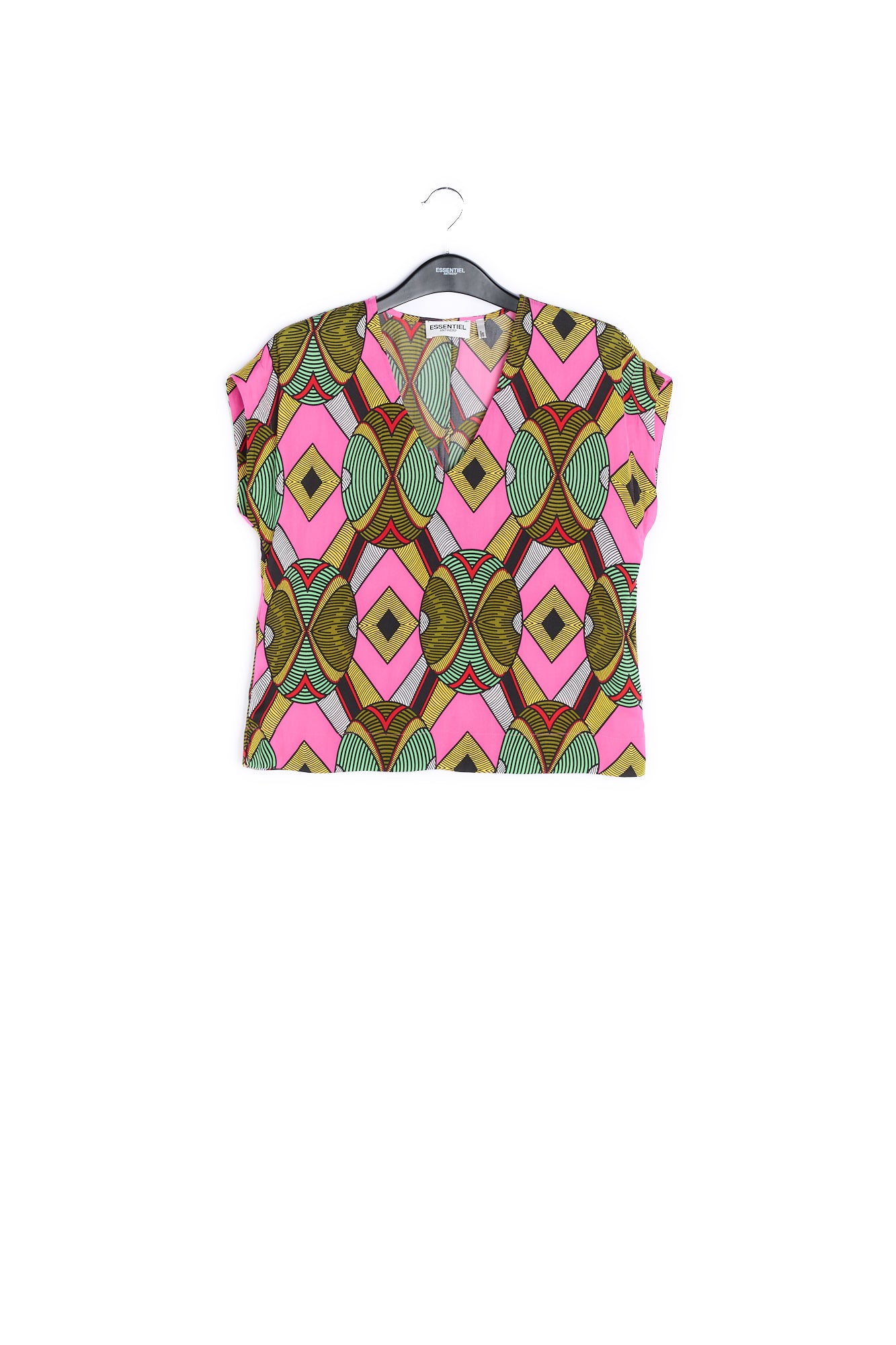 Multicolored graphic-print top RE—SSENTIEL | Essentiel second hand