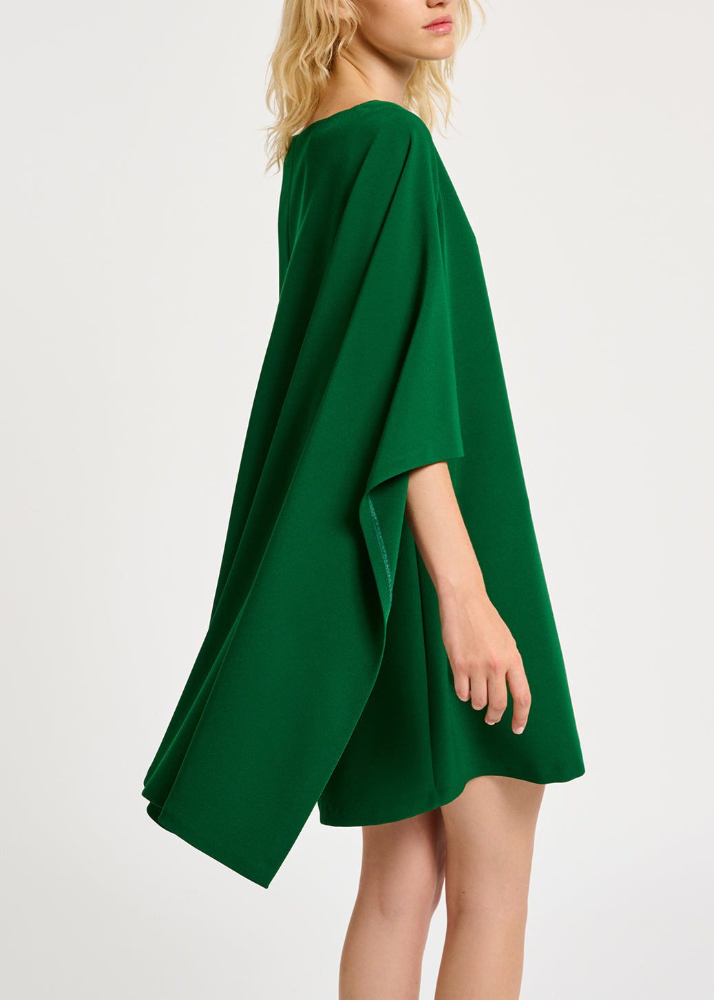 Mini-robe vert foncé à effet cape RE—SSENTIEL | Essentiel second hand