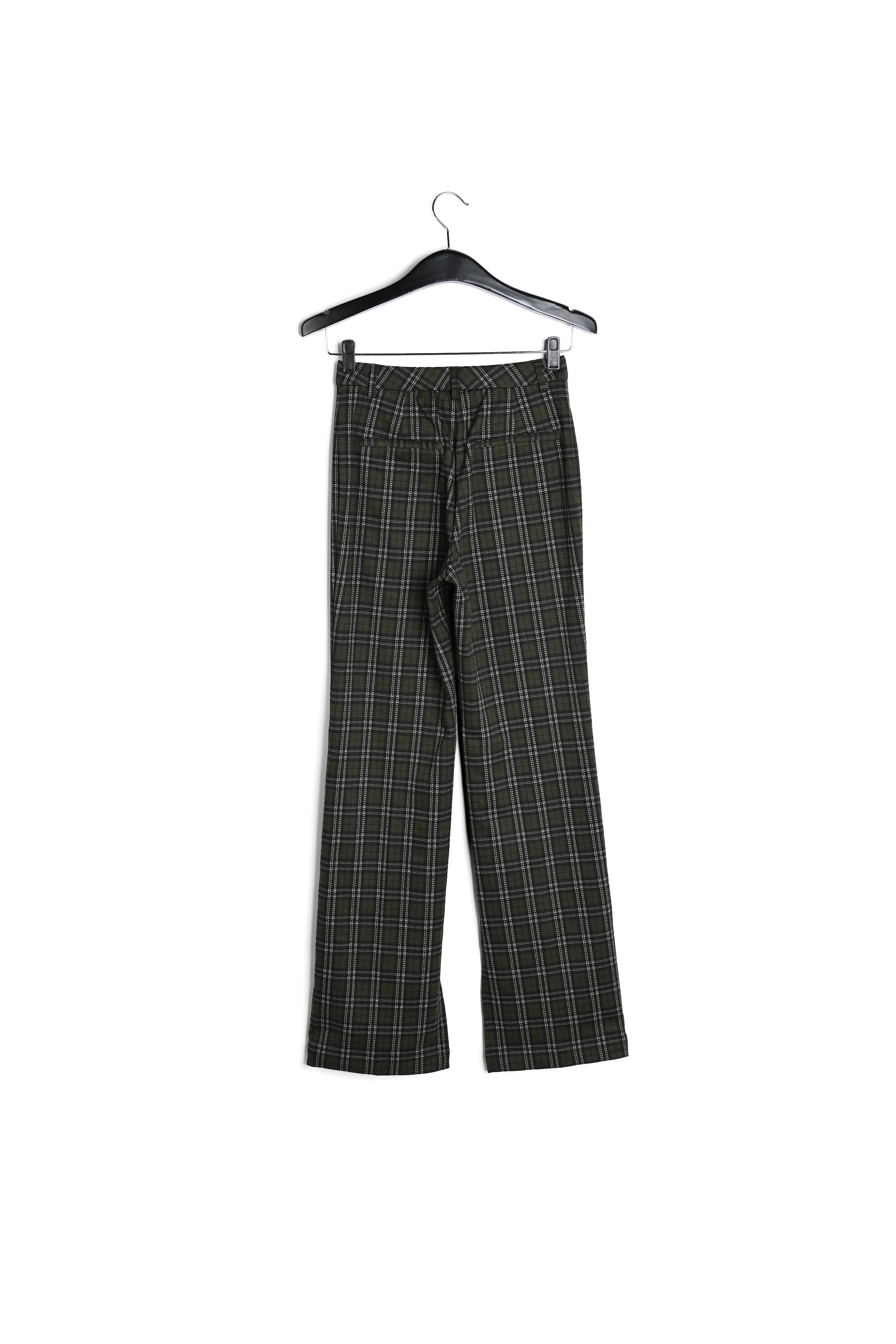 Kaki broek met ruitjes RE—SSENTIEL | Essentiel second hand