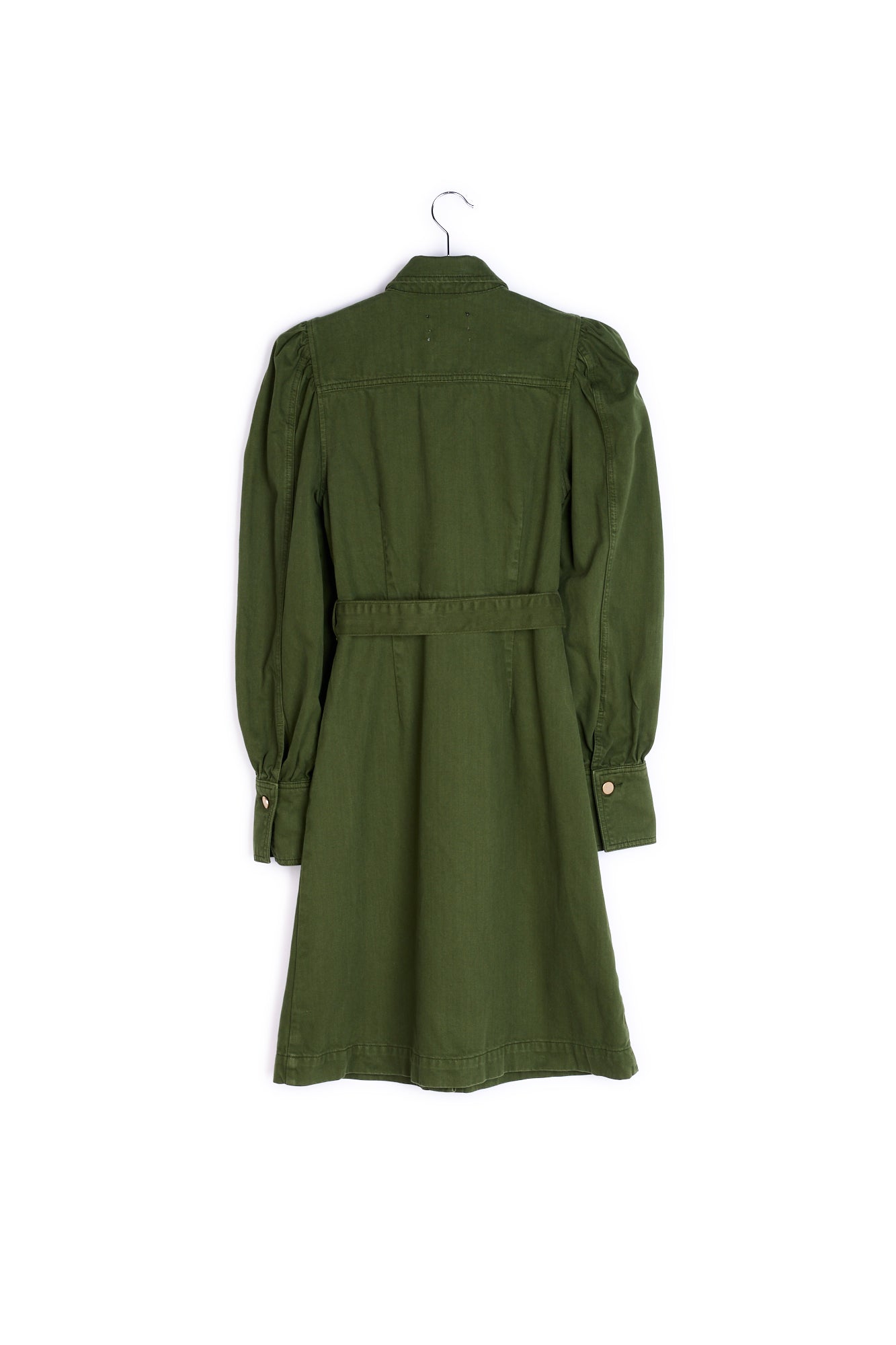 Dennengroene hemdjurk in jeansstof RE—SSENTIEL | Essentiel second hand