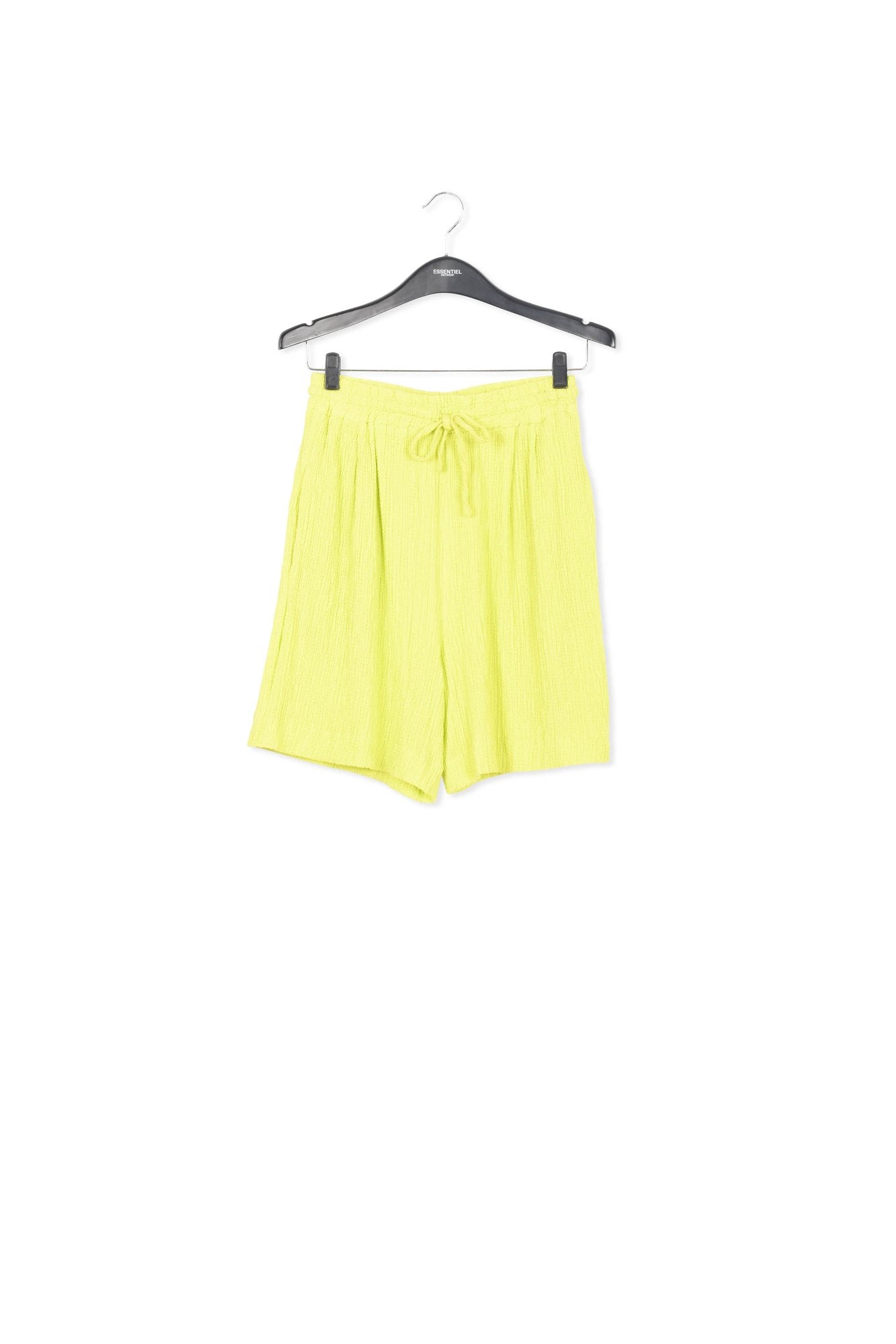 Lime green seersucker shorts RE—SSENTIEL | Essentiel second hand
