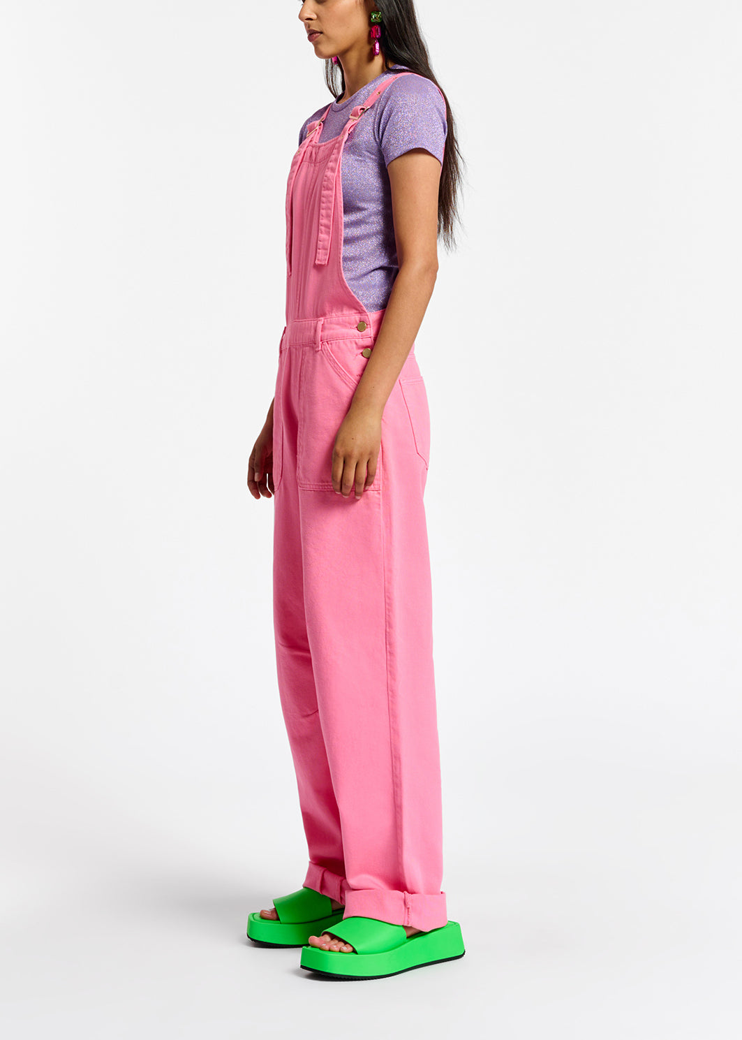 Salopette en coton rose néon RE—SSENTIEL | Essentiel second hand