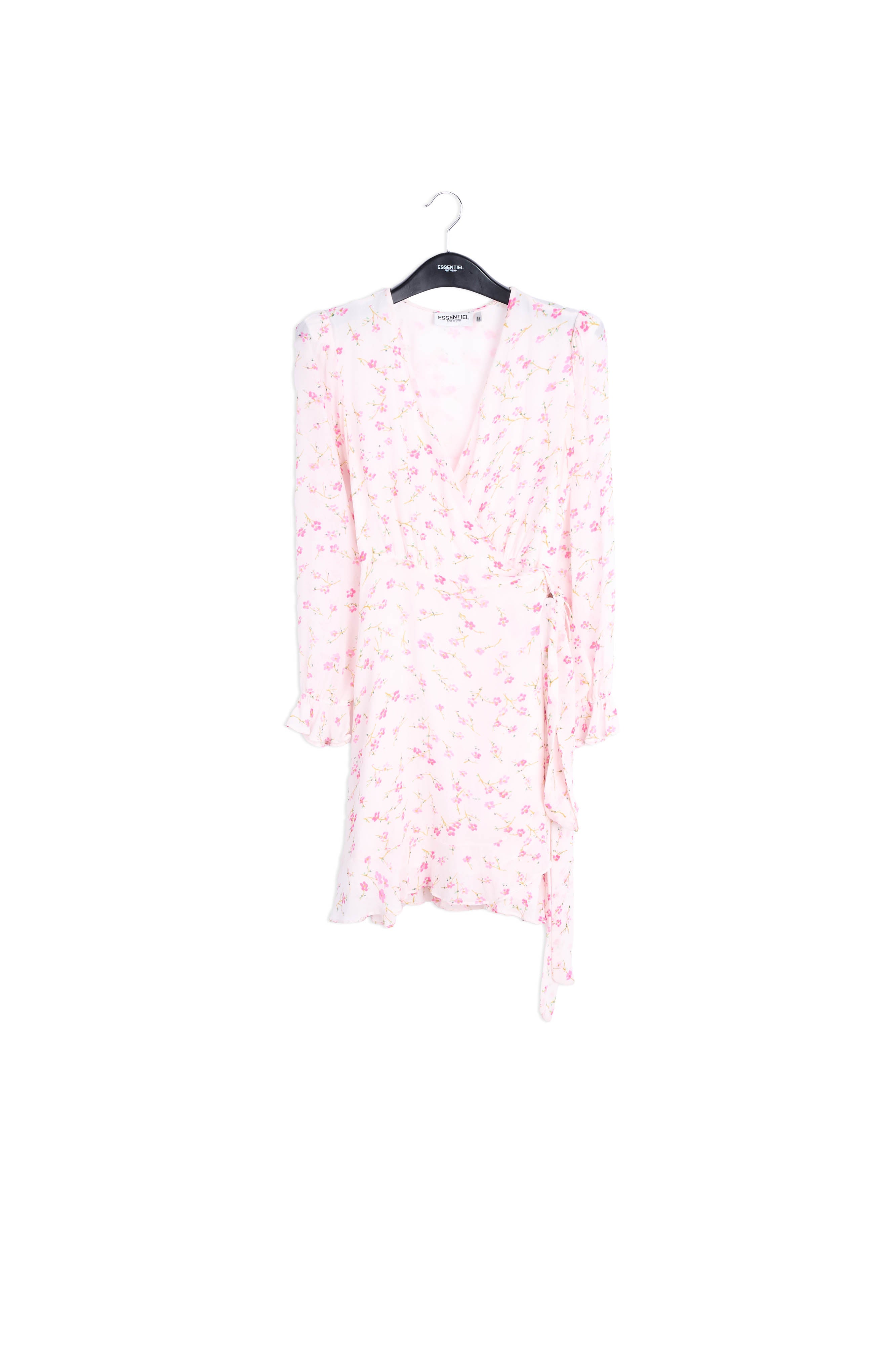 Mini robe cache-cœur florale en blanc cassé RE—SSENTIEL | Essentiel second hand
