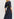 Dark blue polka dot wrap maxi dress Faume - seconde main