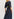 Dark blue polka dot wrap maxi dress Faume - seconde main