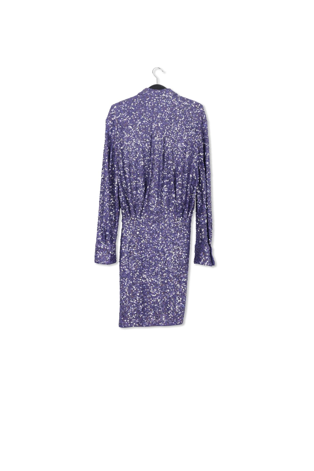 Indigo sequin-embellished mini wrap dress RE—SSENTIEL | Essentiel second hand