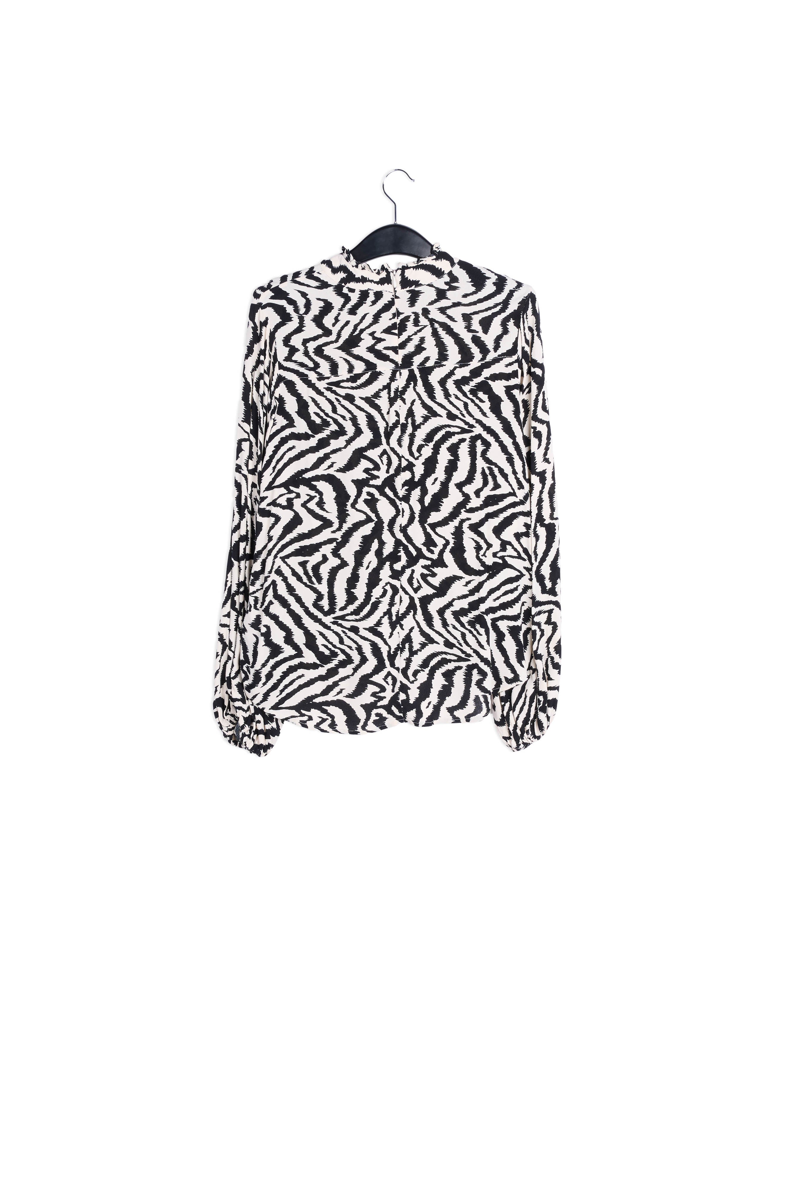 Black and white zebra-print top RE—SSENTIEL | Essentiel second hand