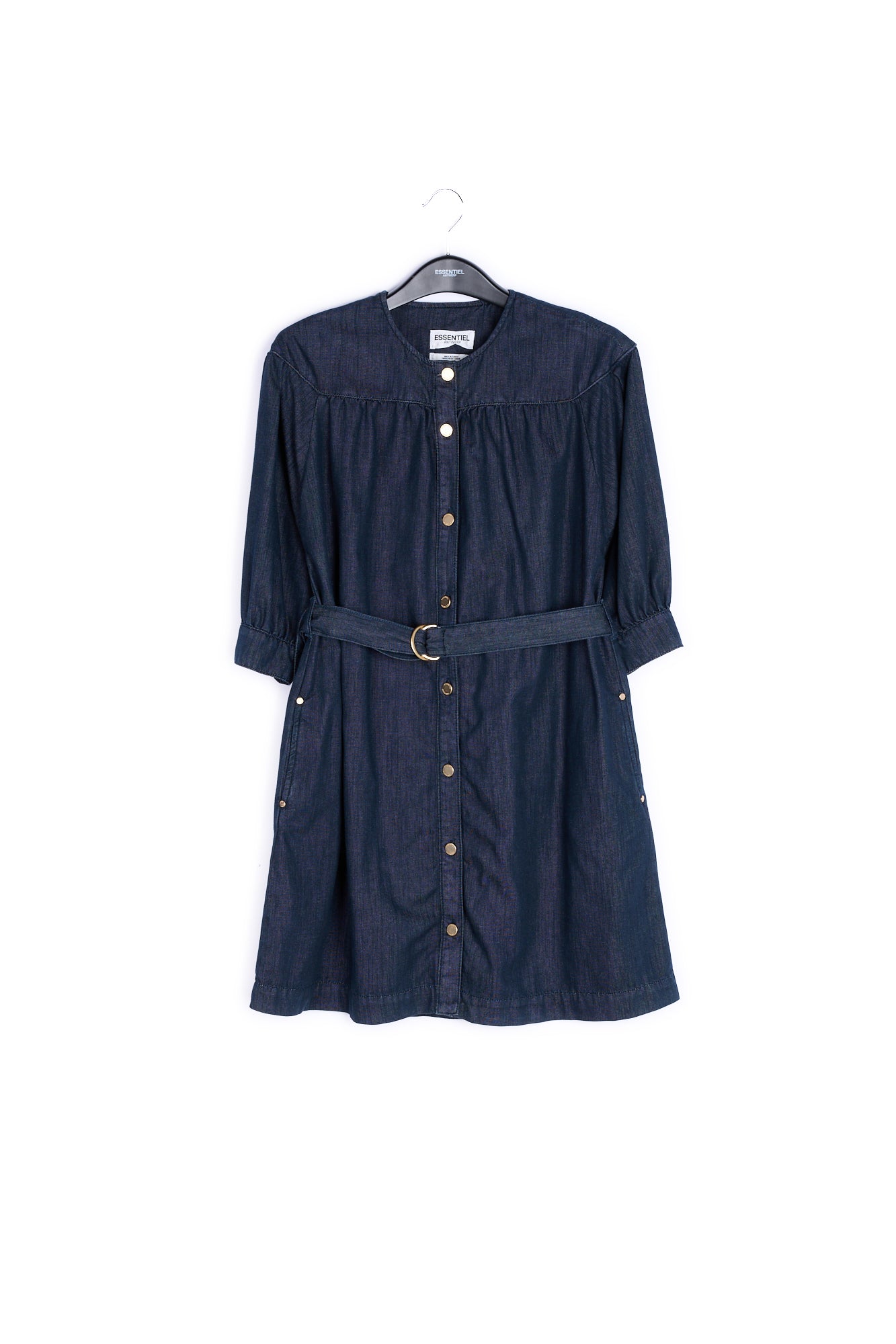 Dark blue denim mini dress RE—SSENTIEL | Essentiel second hand