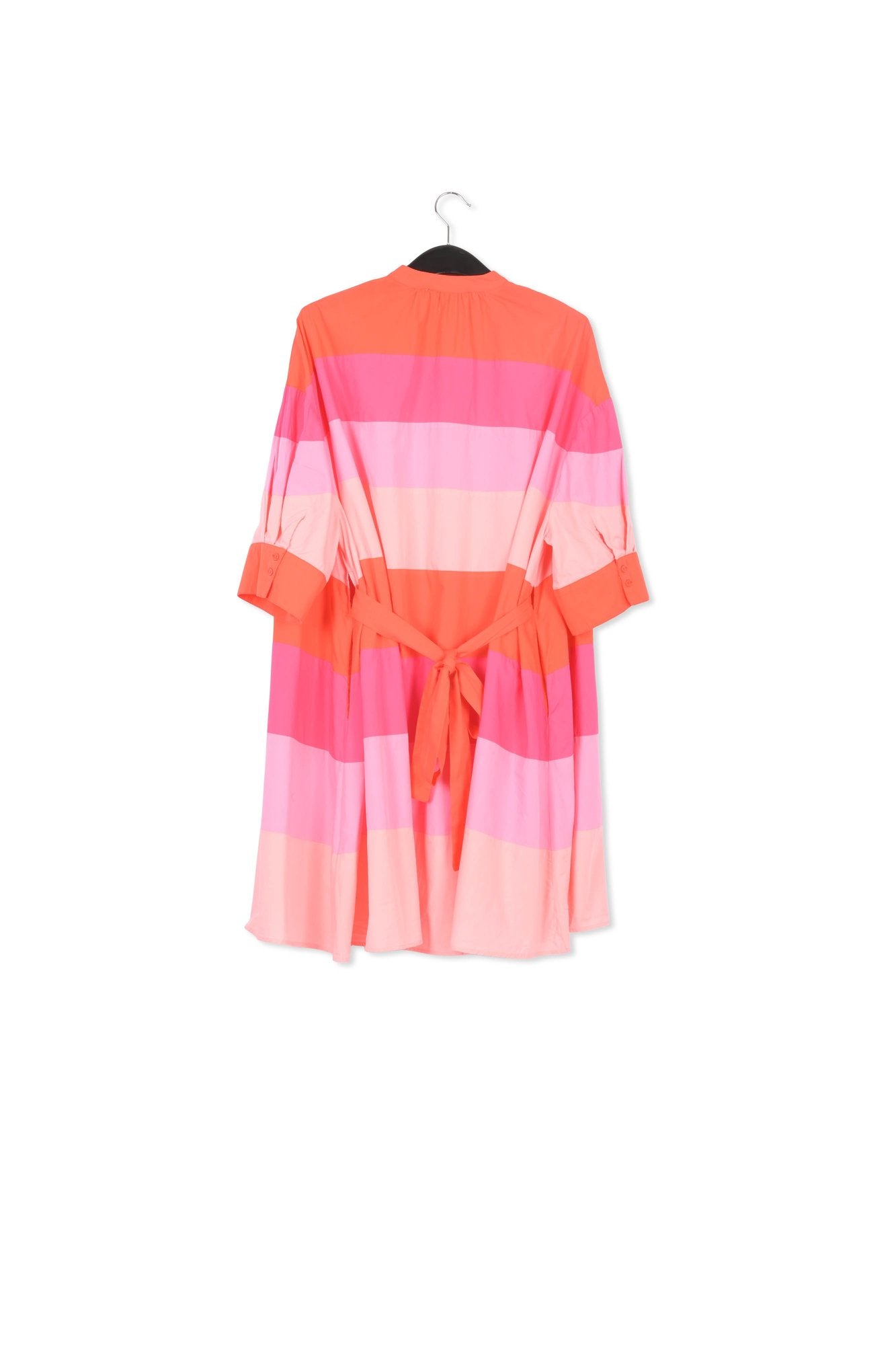 Light pink, pink and red cotton knee-length dress RE—SSENTIEL | Essentiel second hand