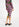 Ribgebreide midirok met zwarte, roze en groene strepen Faume - seconde main