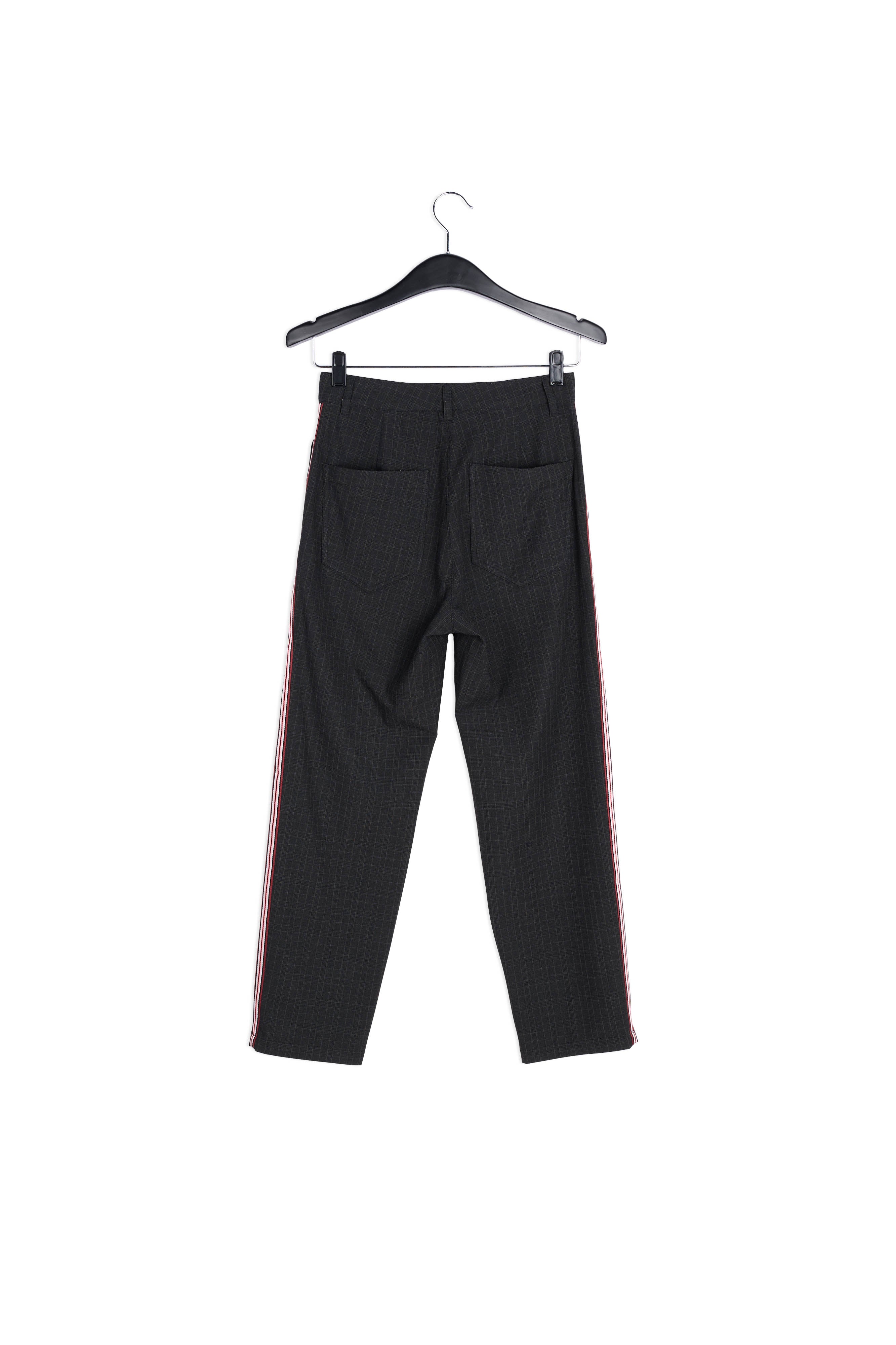 Pantalon gris foncé à carreaux RE—SSENTIEL | Essentiel second hand