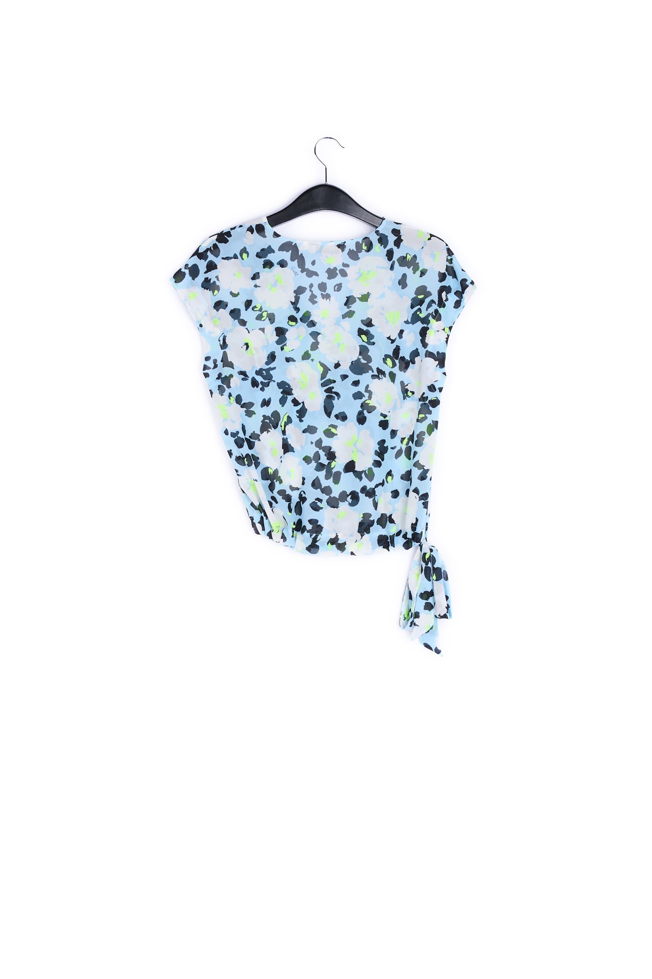 Light blue floral-print top RE—SSENTIEL | Essentiel second hand
