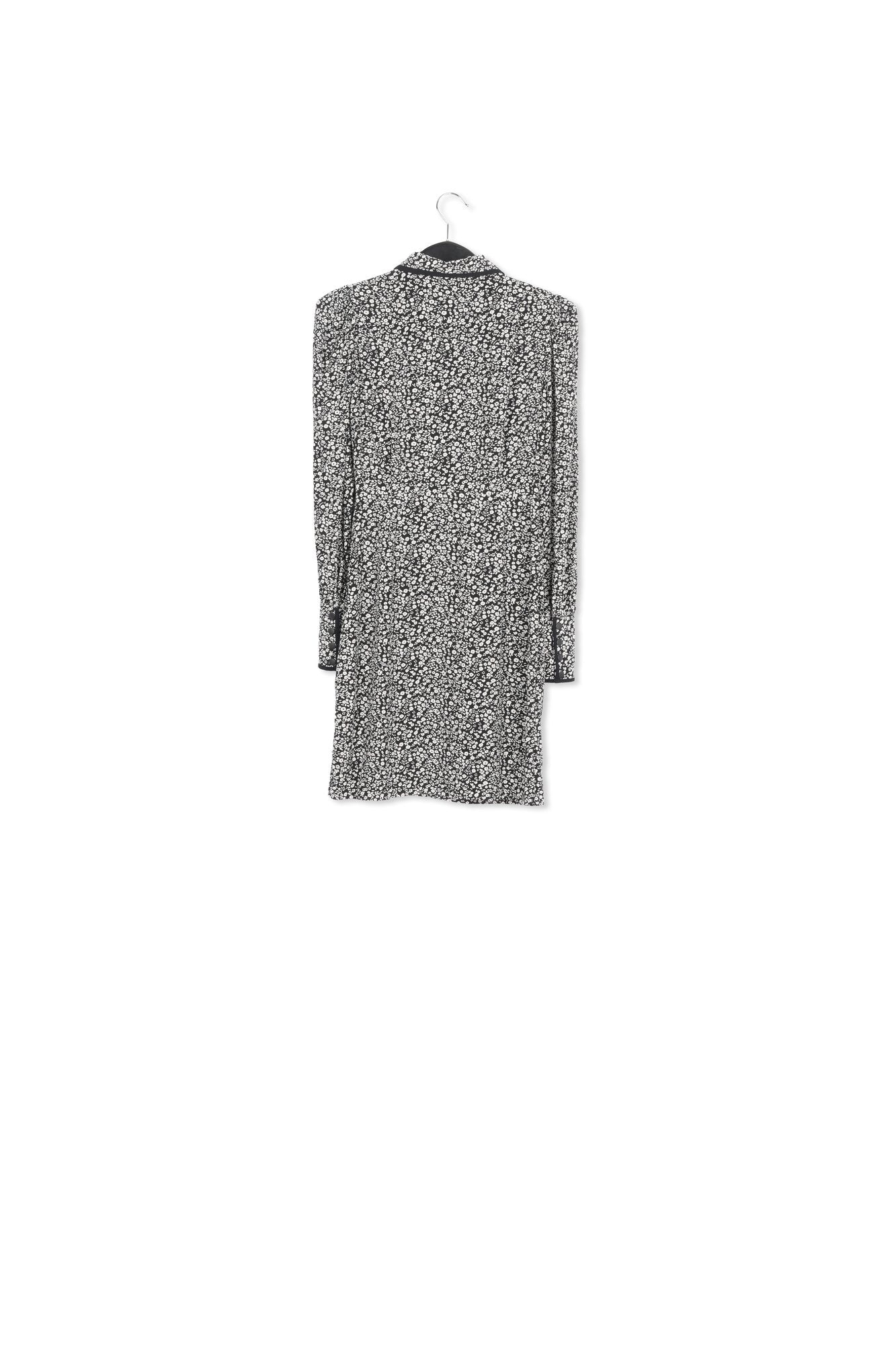 Black and white floral midi dress RE—SSENTIEL | Essentiel second hand