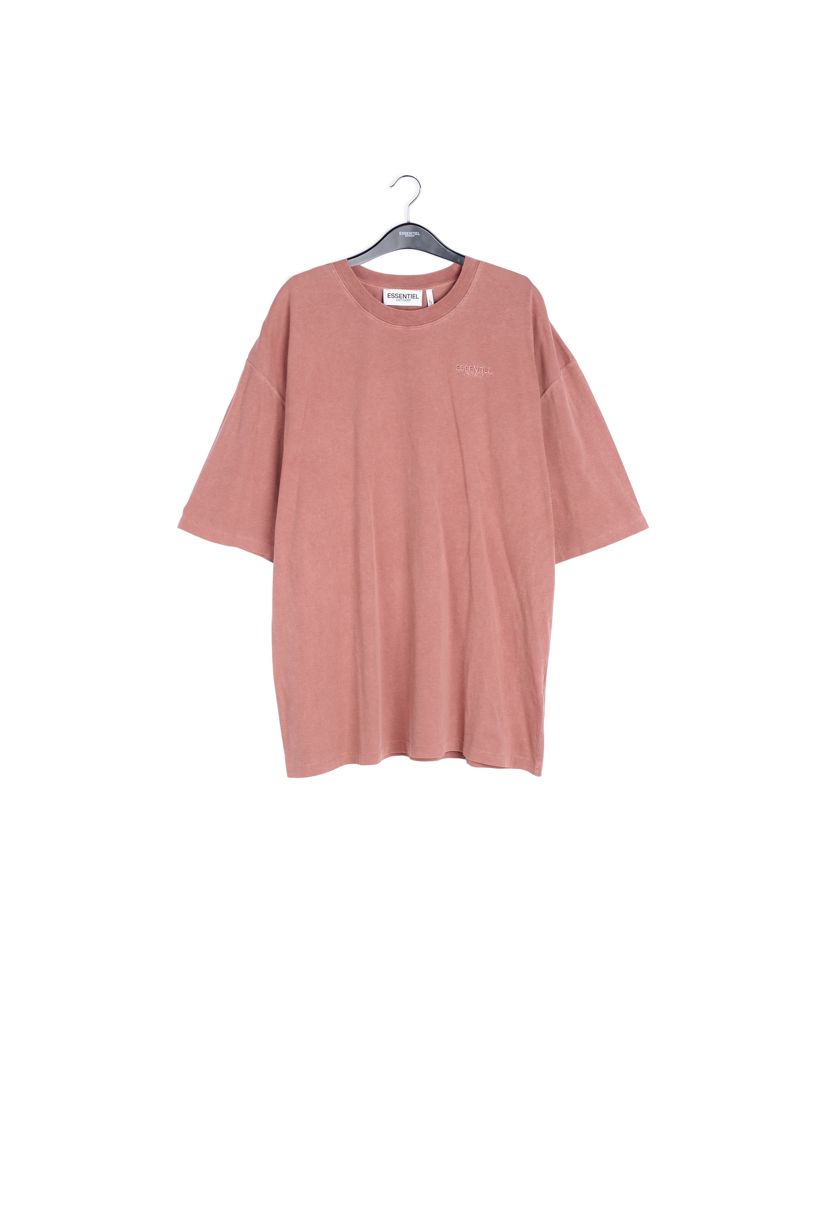 Brown oversized organic cotton t-shirt RE—SSENTIEL | Essentiel second hand