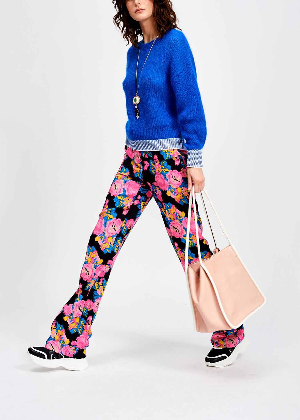 Turquoise summer sweater with contrasting trims RE—SSENTIEL | Essentiel second hand