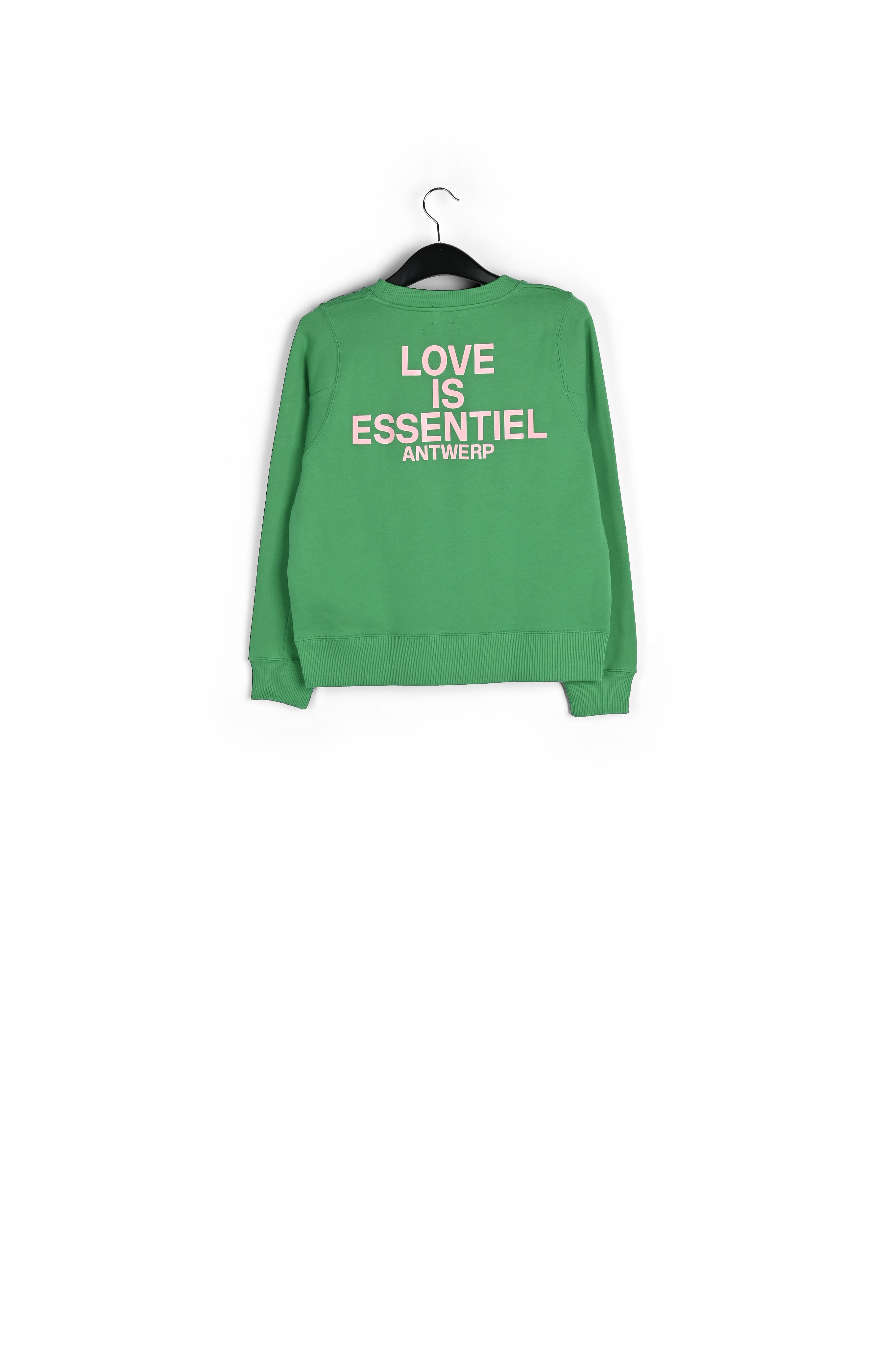 Grass green snoopy print sweatshirt with sequin details RE—SSENTIEL | Essentiel second hand