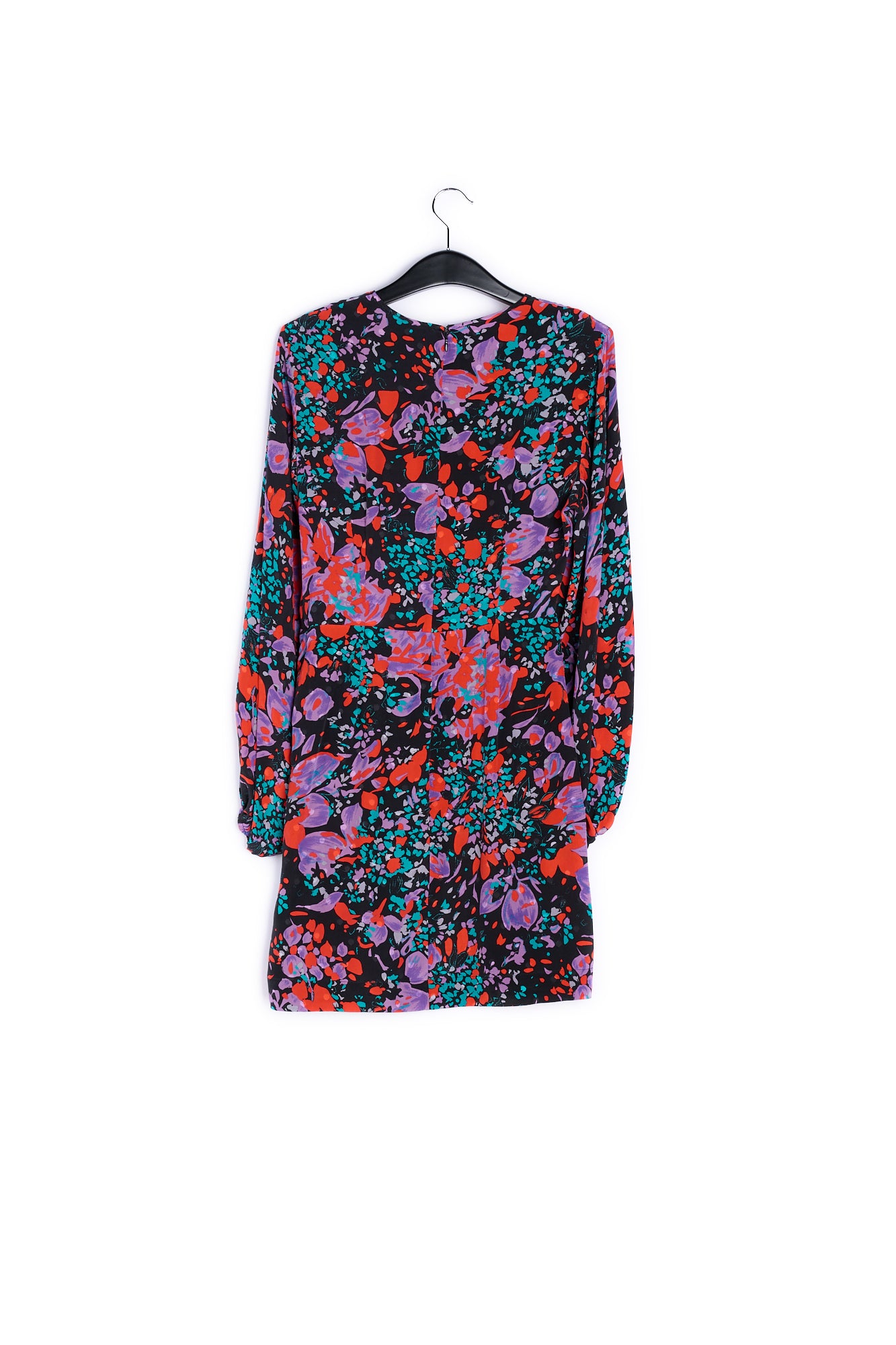 Black silk jacquard mini dress RE—SSENTIEL | Essentiel second hand