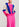 Neonroze midirok met stippen Faume - seconde main