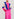 Neonroze midirok met stippen Faume - seconde main