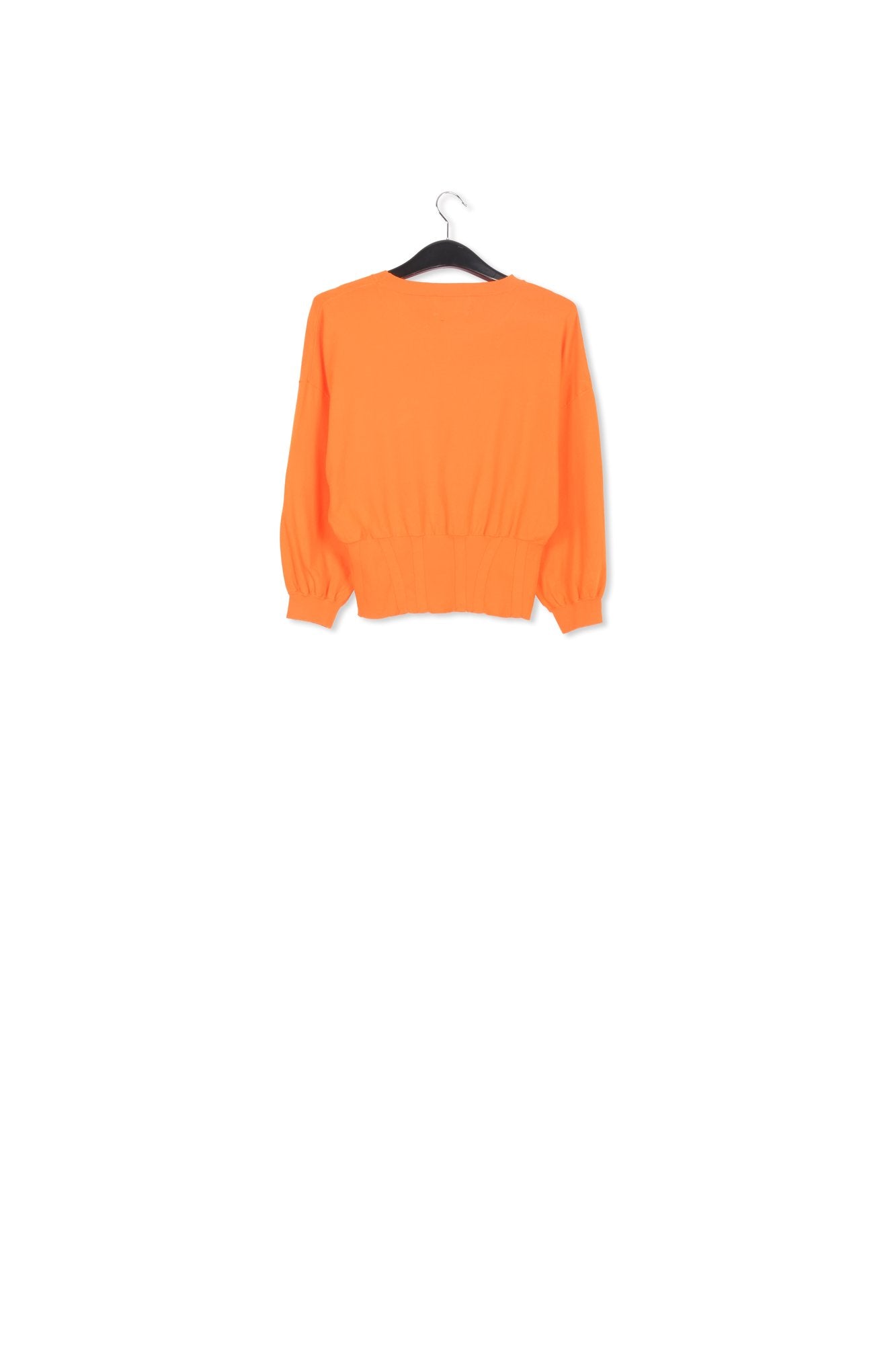 Orange knitted sweater with fitted waist RE—SSENTIEL | Essentiel second hand