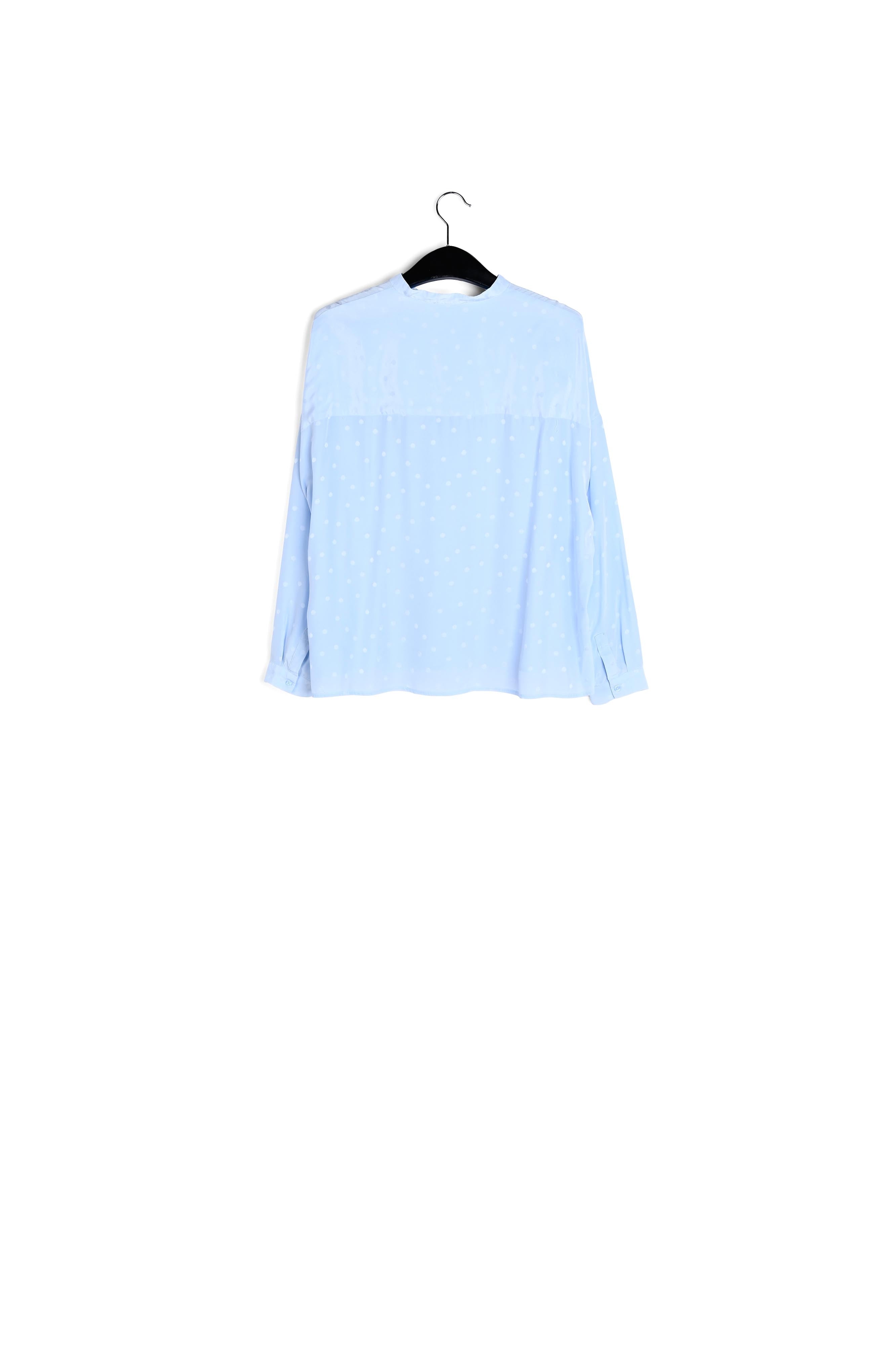 Light blue polka dot silk buttoned blouse RE—SSENTIEL | Essentiel second hand