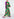 Green watercolor print maxi-length shirt dress Faume - seconde main