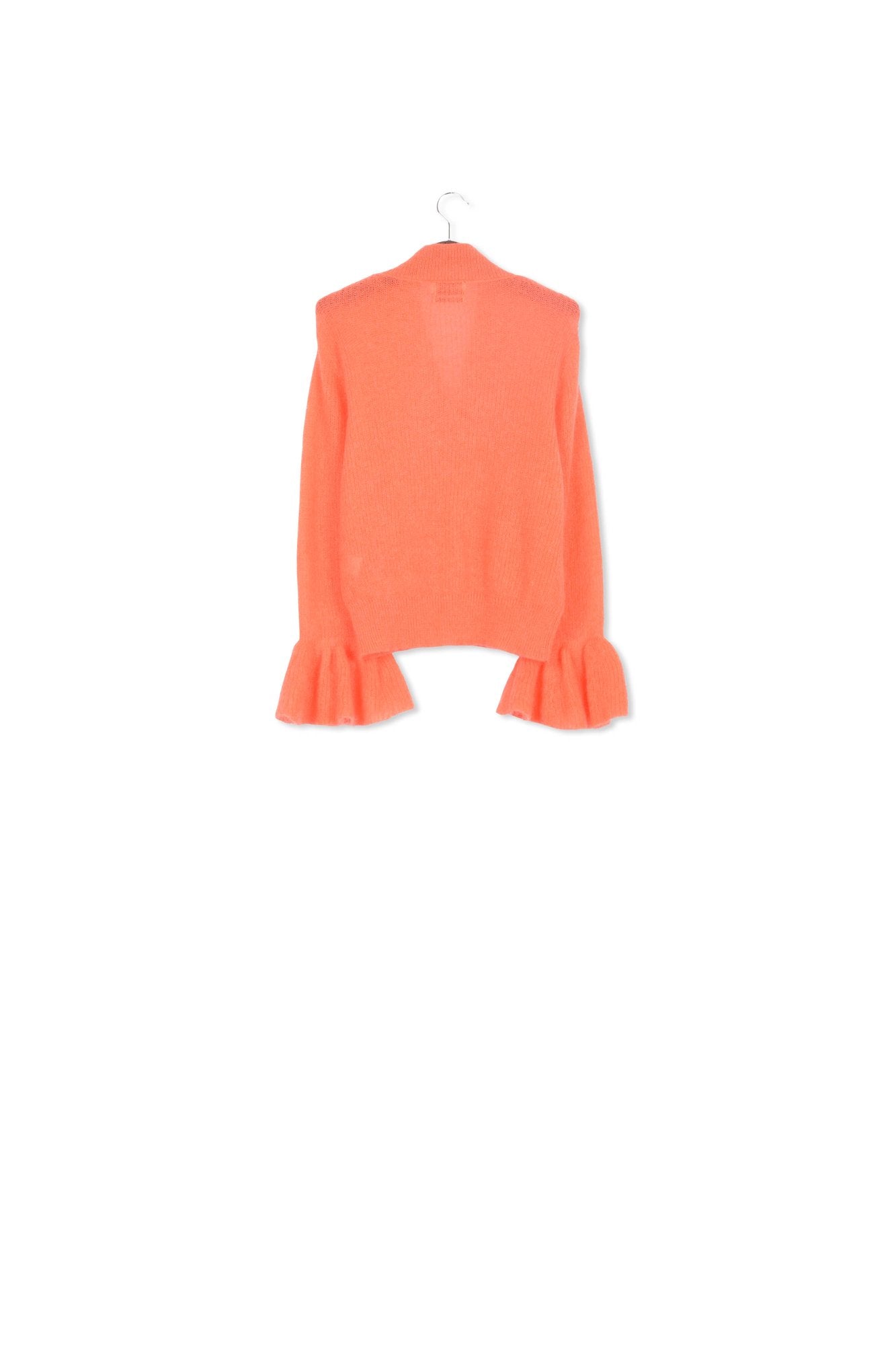 Orange V-neck mohair-blend sweater RE—SSENTIEL | Essentiel second hand