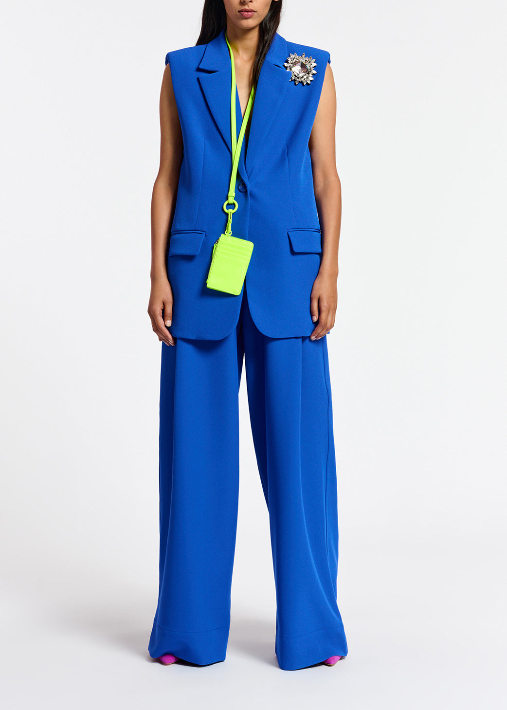 Blazer bleu sans manches RE—SSENTIEL | Essentiel second hand