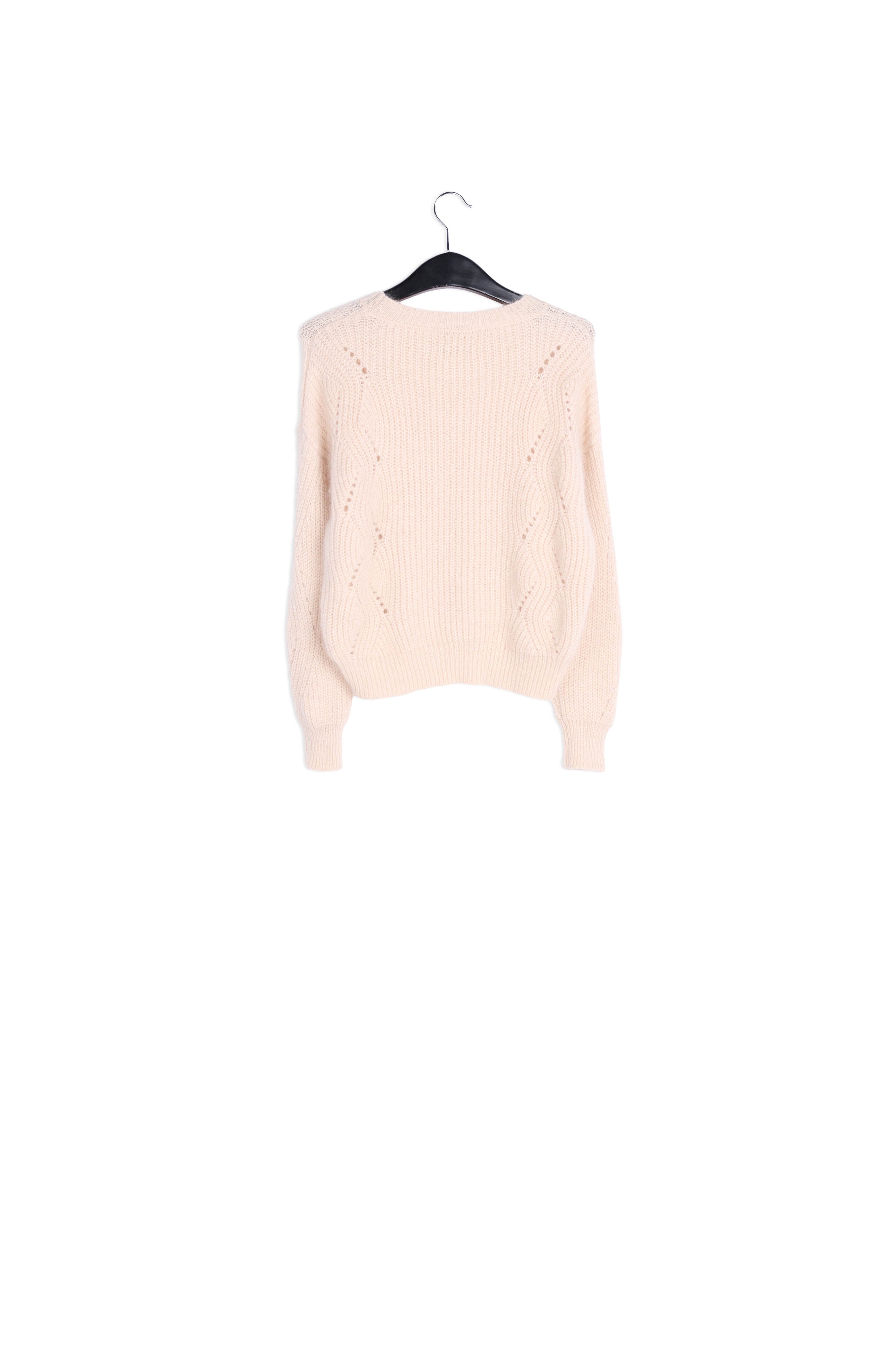 Off-white ribbed mohair-blend sweater RE—SSENTIEL | Essentiel second hand