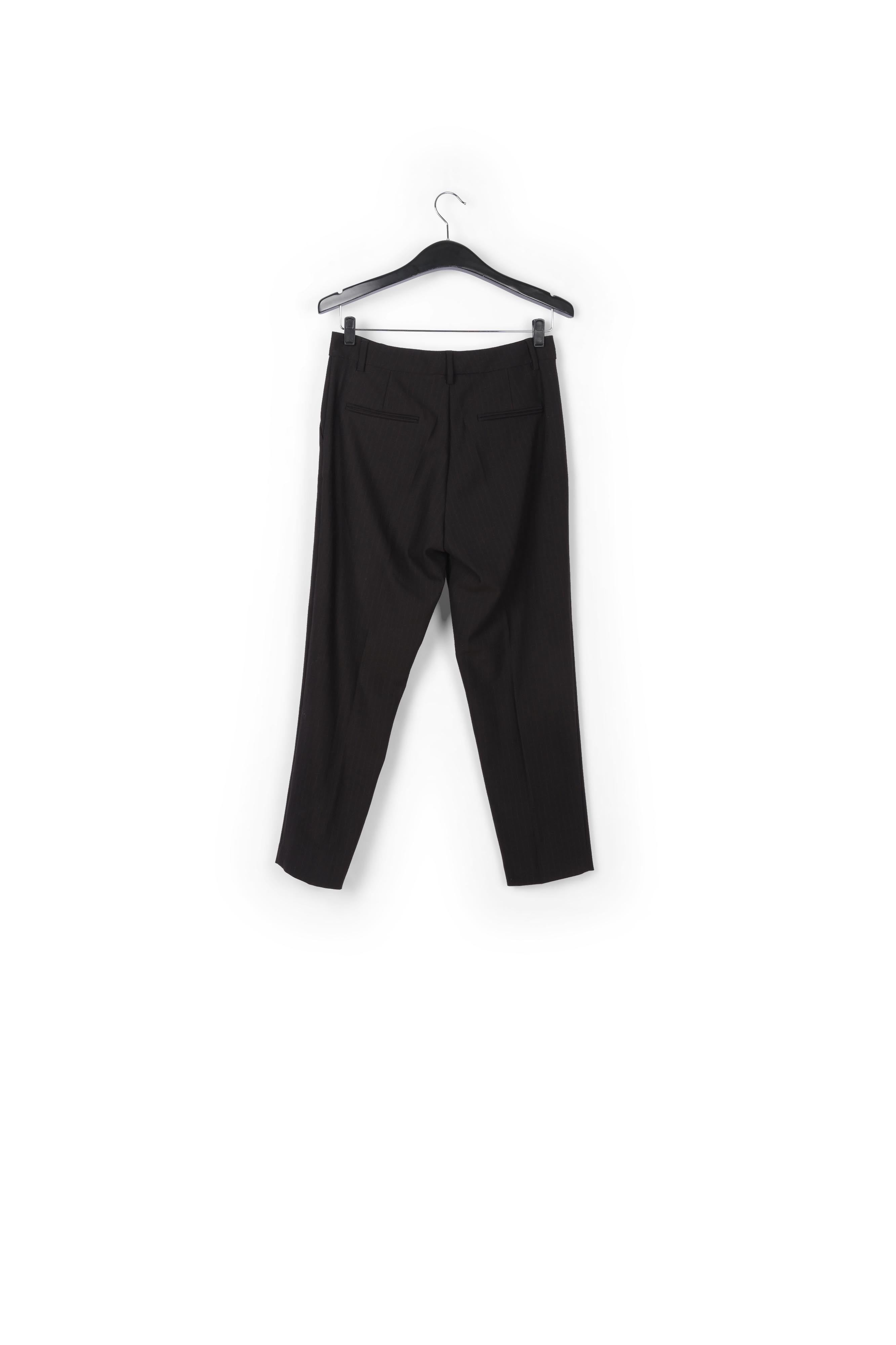 Pantalon noir à fines rayures RE—SSENTIEL | Essentiel second hand