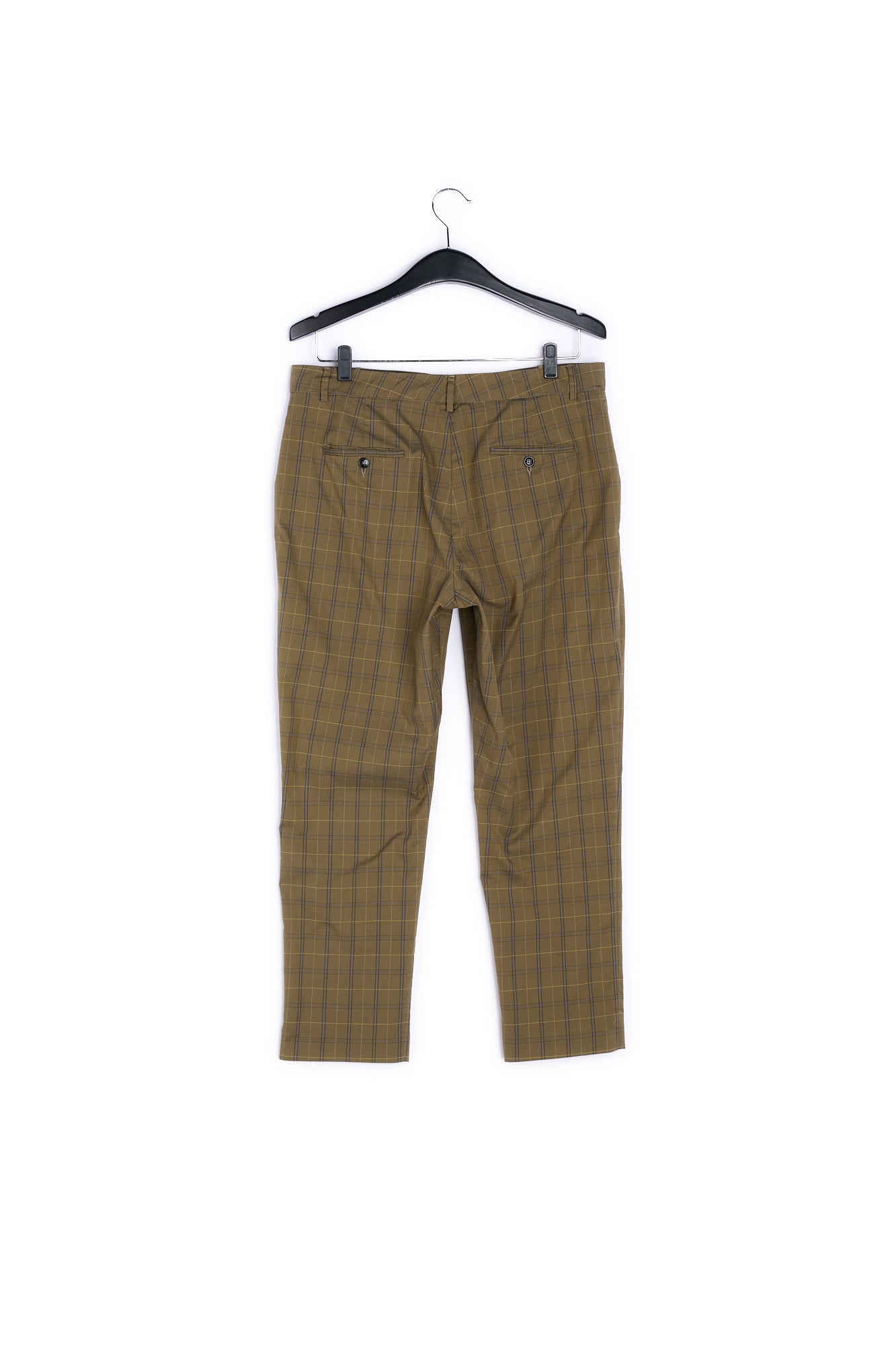 Brown plaid tailored trousers RE—SSENTIEL | Essentiel second hand
